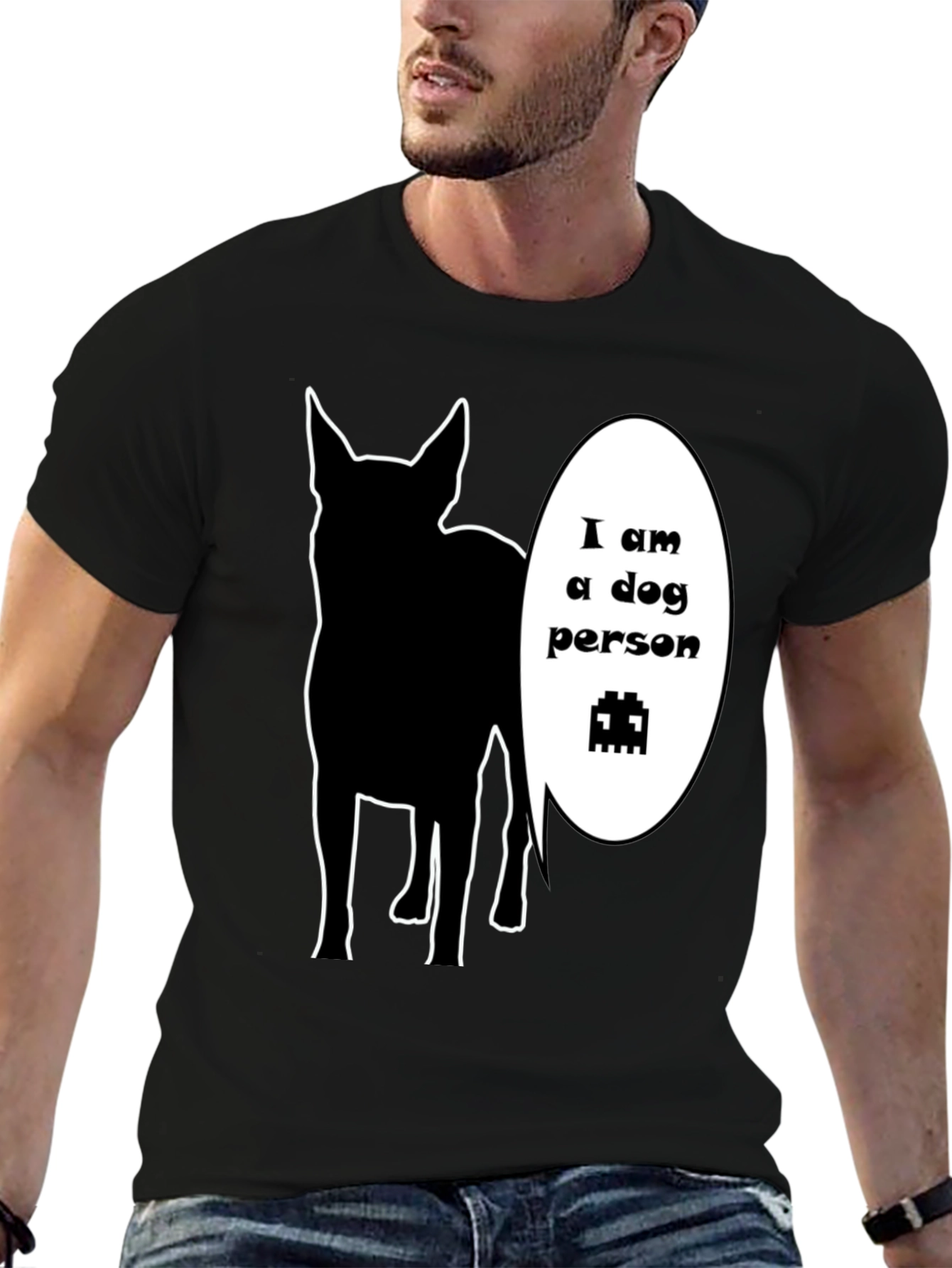 Dog Person T-Shirt Black Cotton Animal Lover Tee