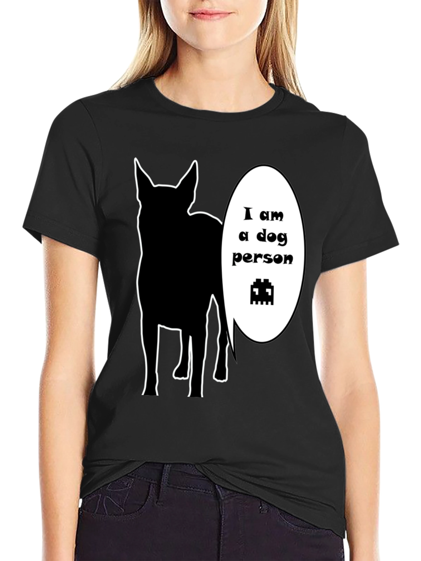 Dog Person T-Shirt Black Cotton Animal Lover Tee