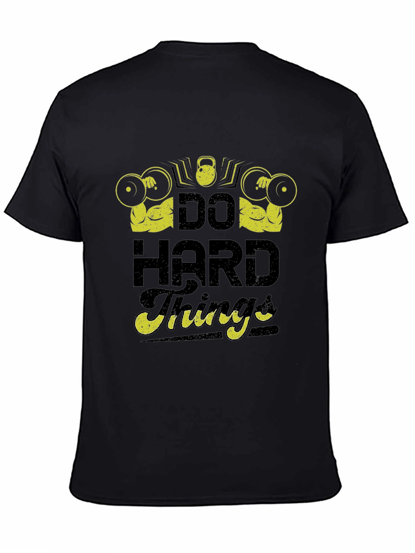 Do Hard Things Graphic Tee - Black Gym T-Shirt