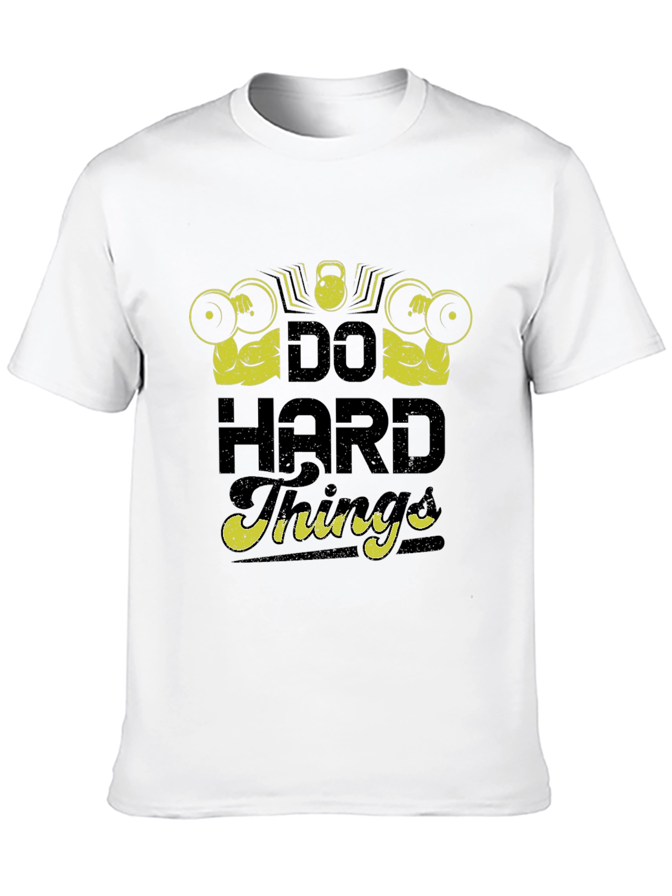 Do Hard Things Graphic Tee - Black Gym T-Shirt