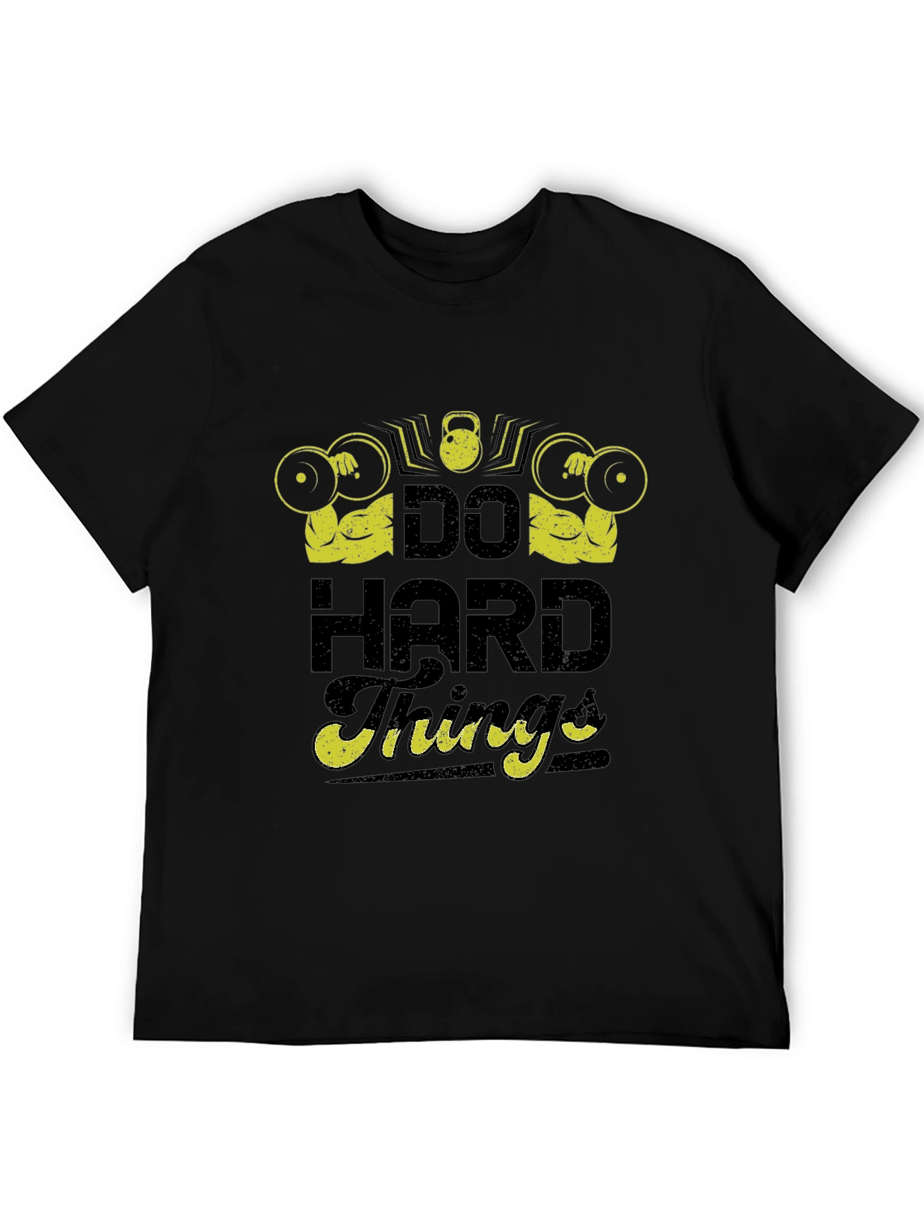 Do Hard Things Graphic Tee - Black Gym T-Shirt