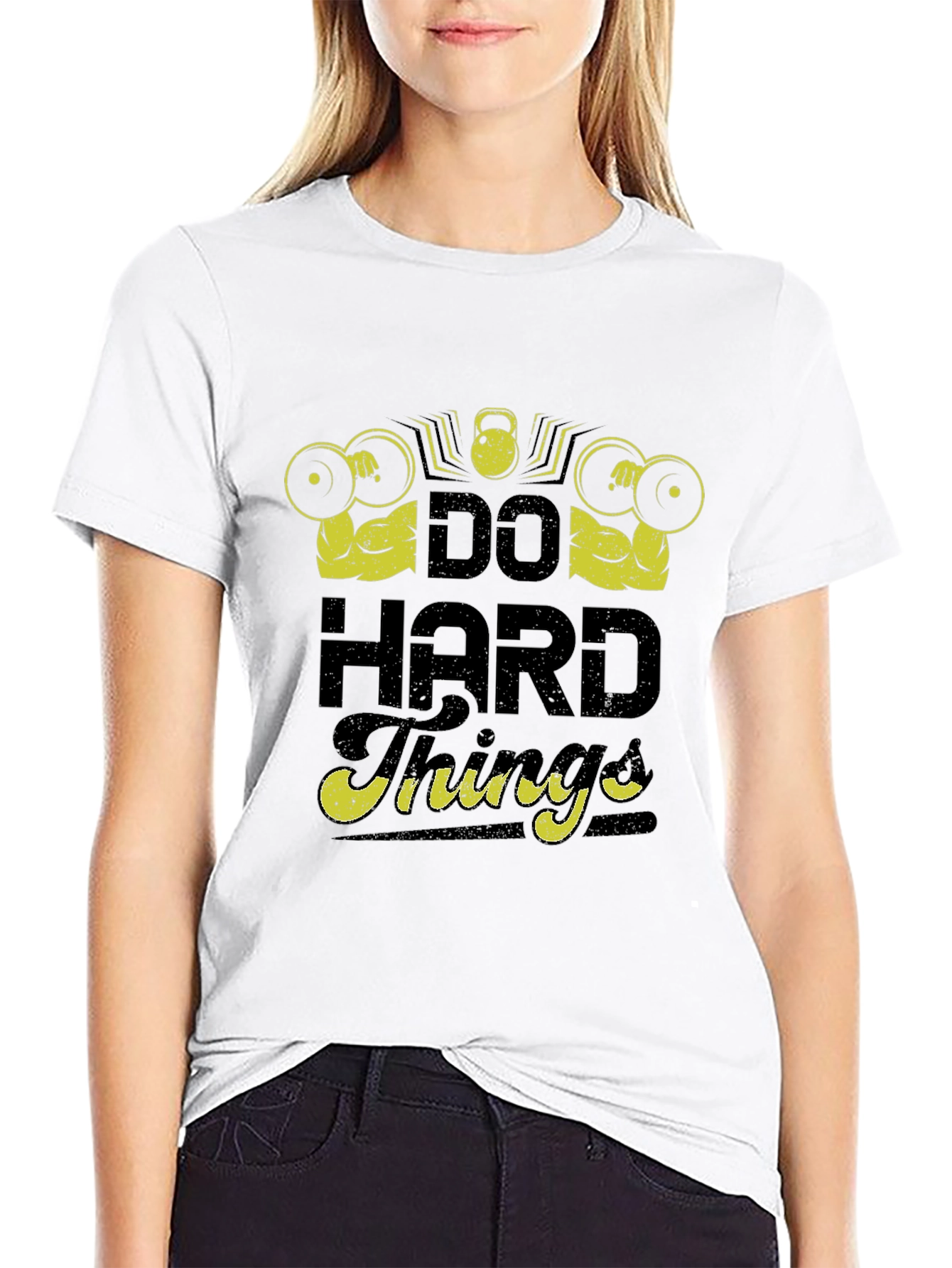 Do Hard Things Graphic Tee - Black Gym T-Shirt