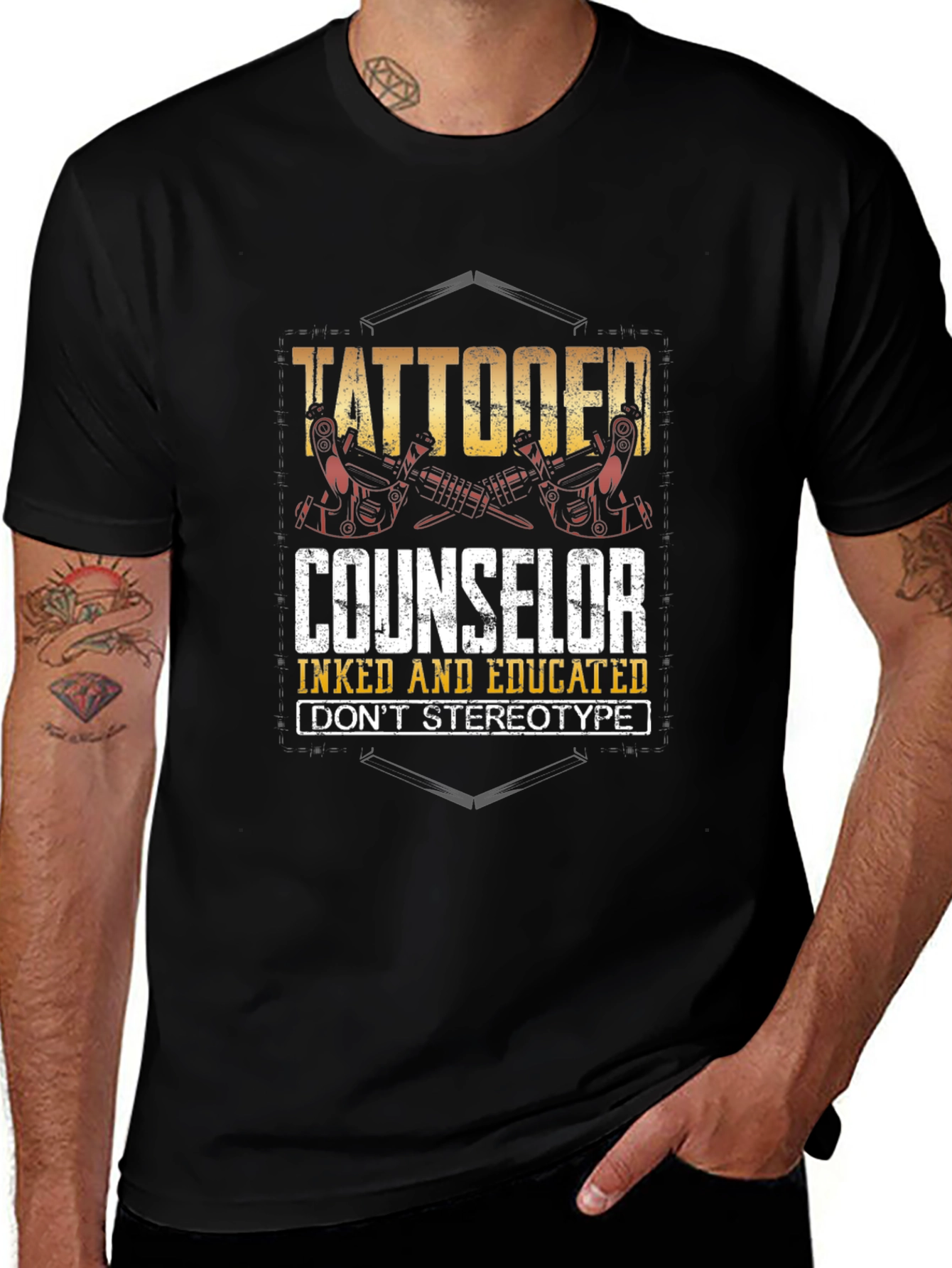 Tattooed Counselor T-Shirt - Inked and Educated