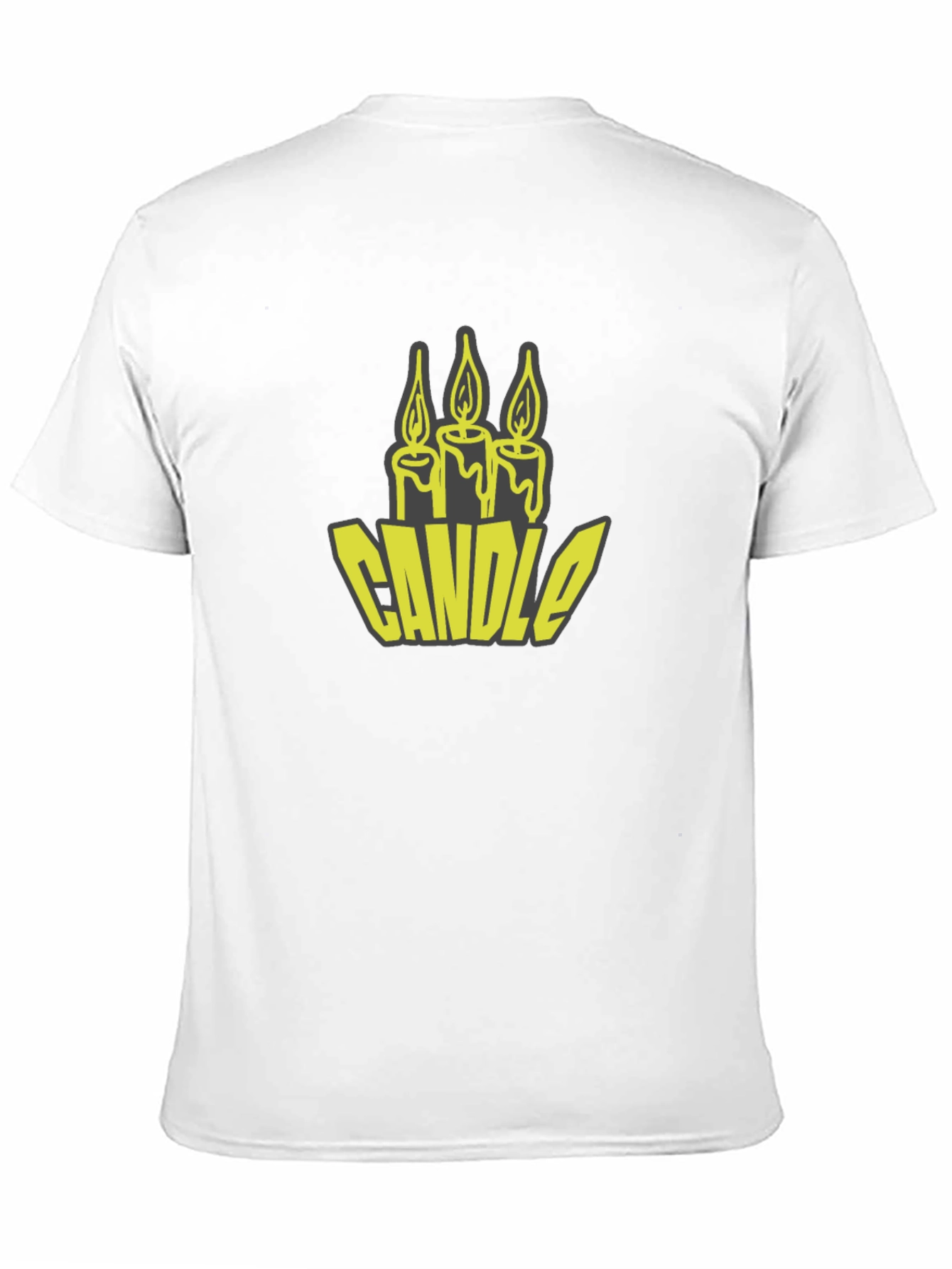 Candle Graphic Tee - Black Cotton T-Shirt