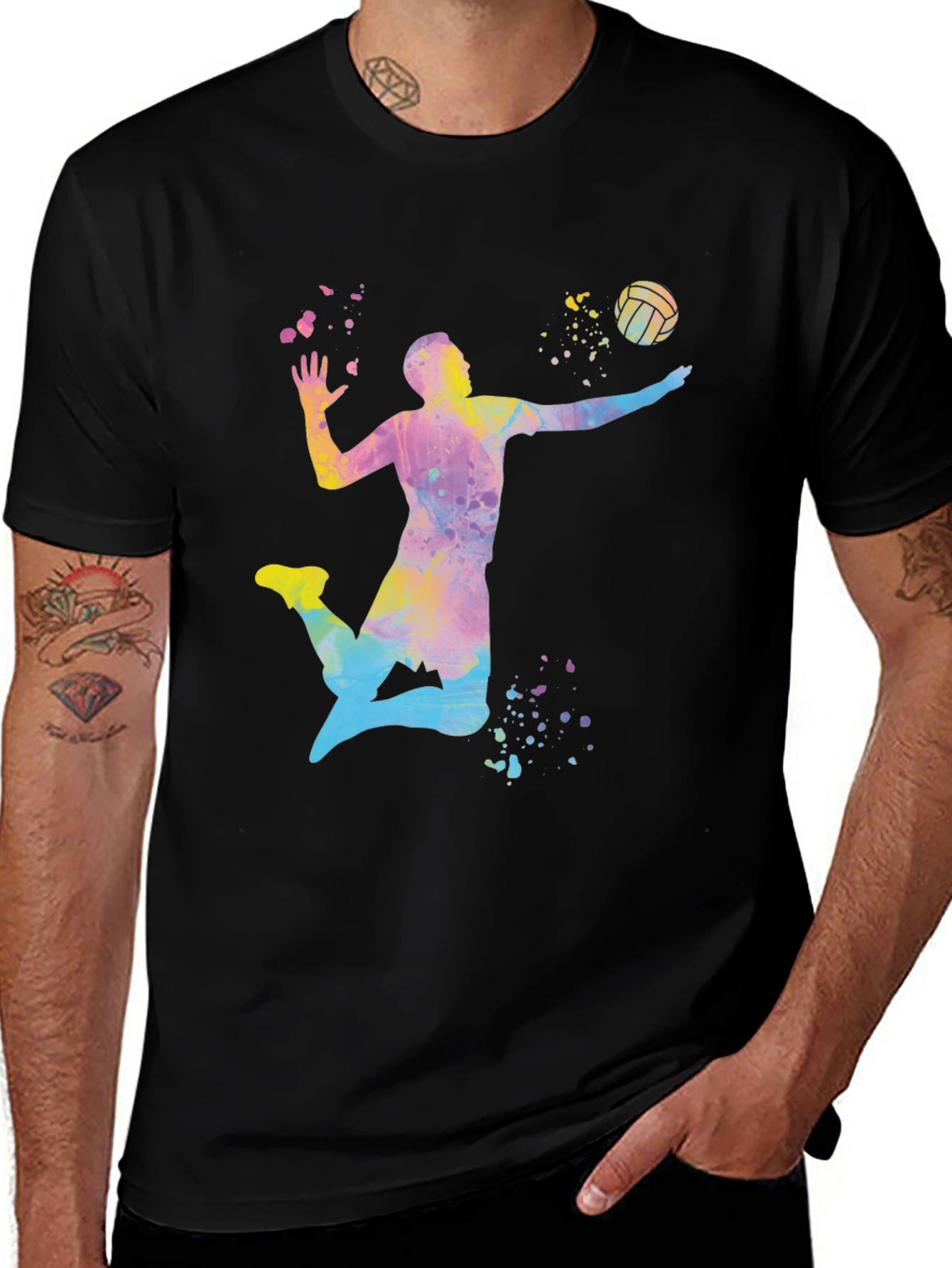 Volleyball Player Graphic T-Shirt - Stylish Sport Tee