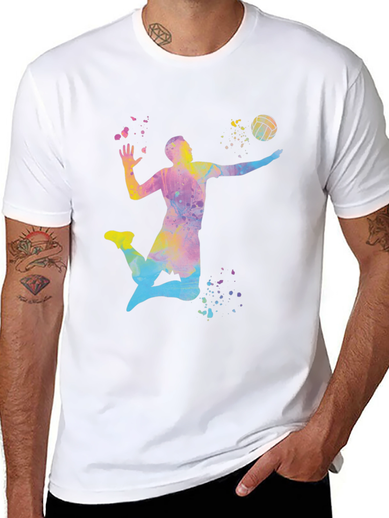 Volleyball Player Graphic T-Shirt - Stylish Sport Tee