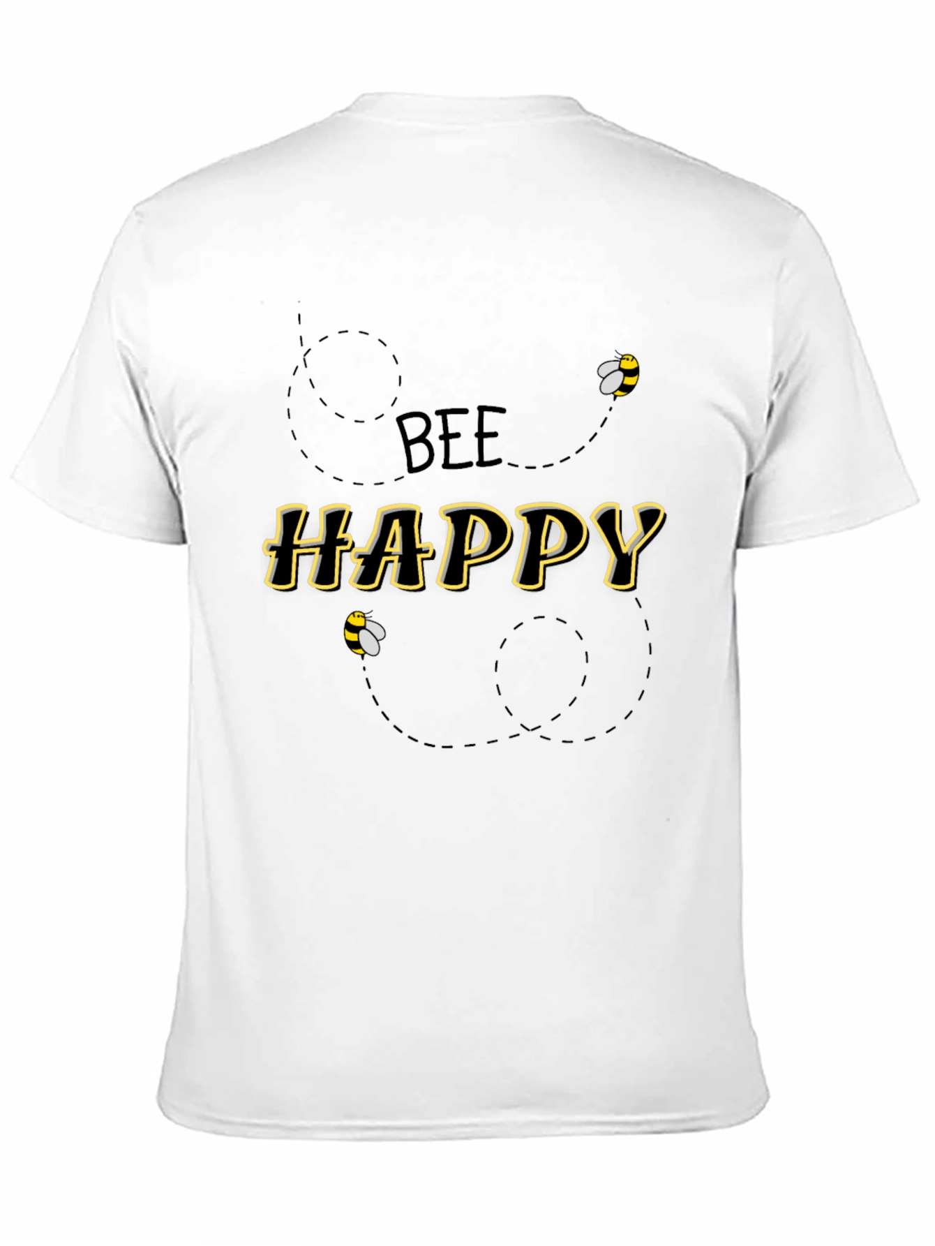 Bee Happy Black Graphic Tee