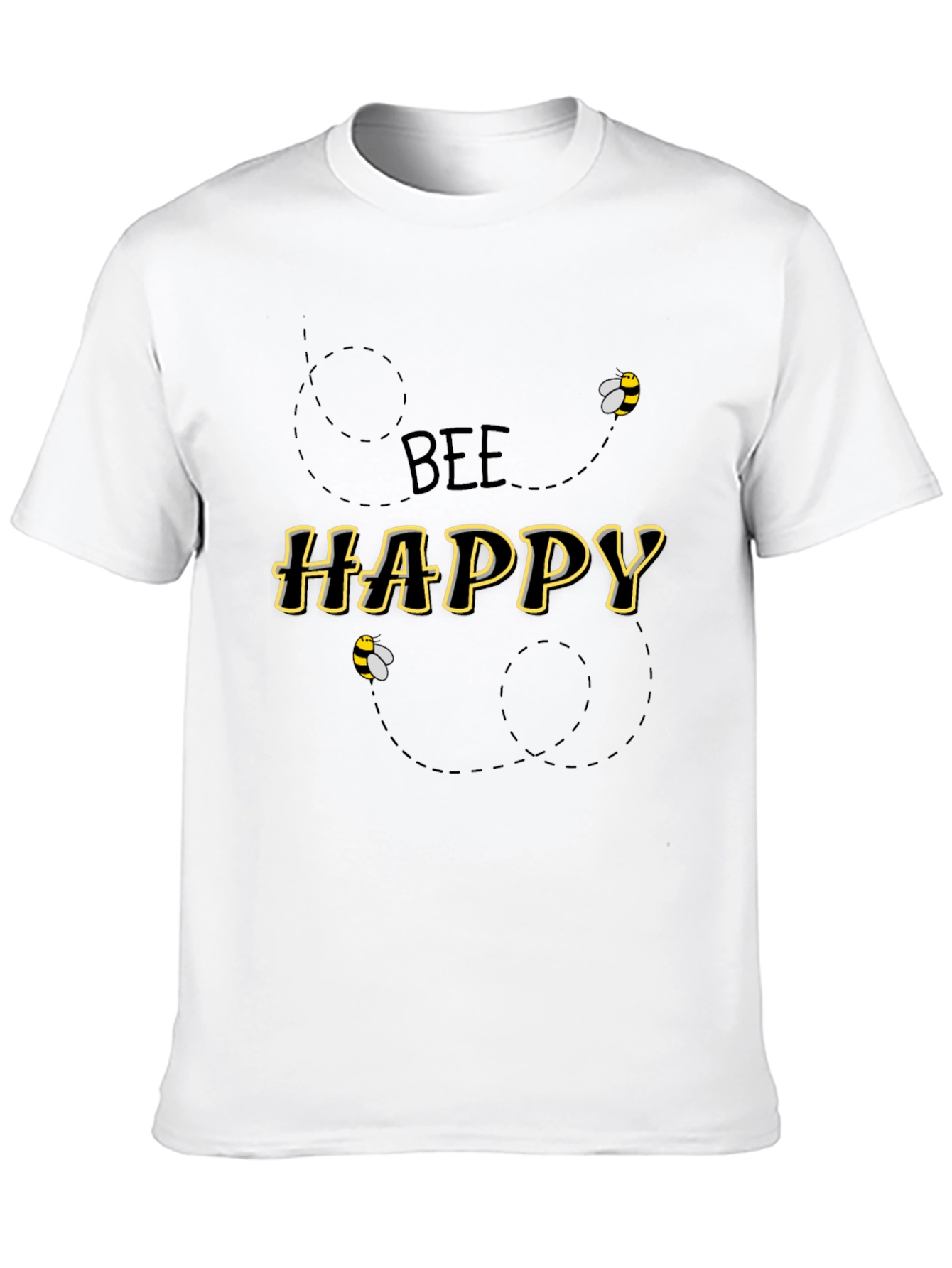 Bee Happy Black Graphic Tee