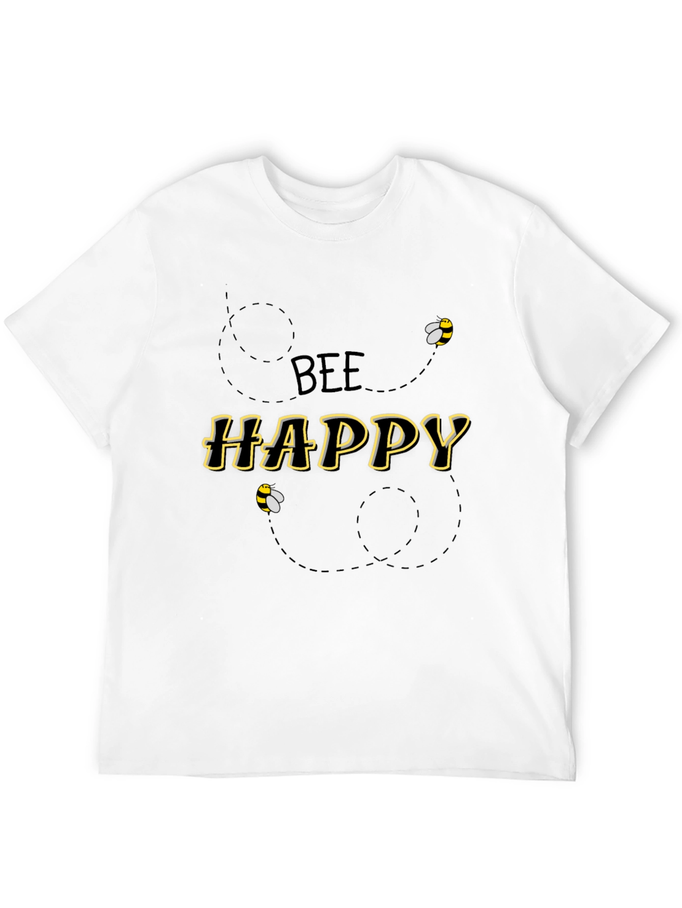 Bee Happy Black Graphic Tee