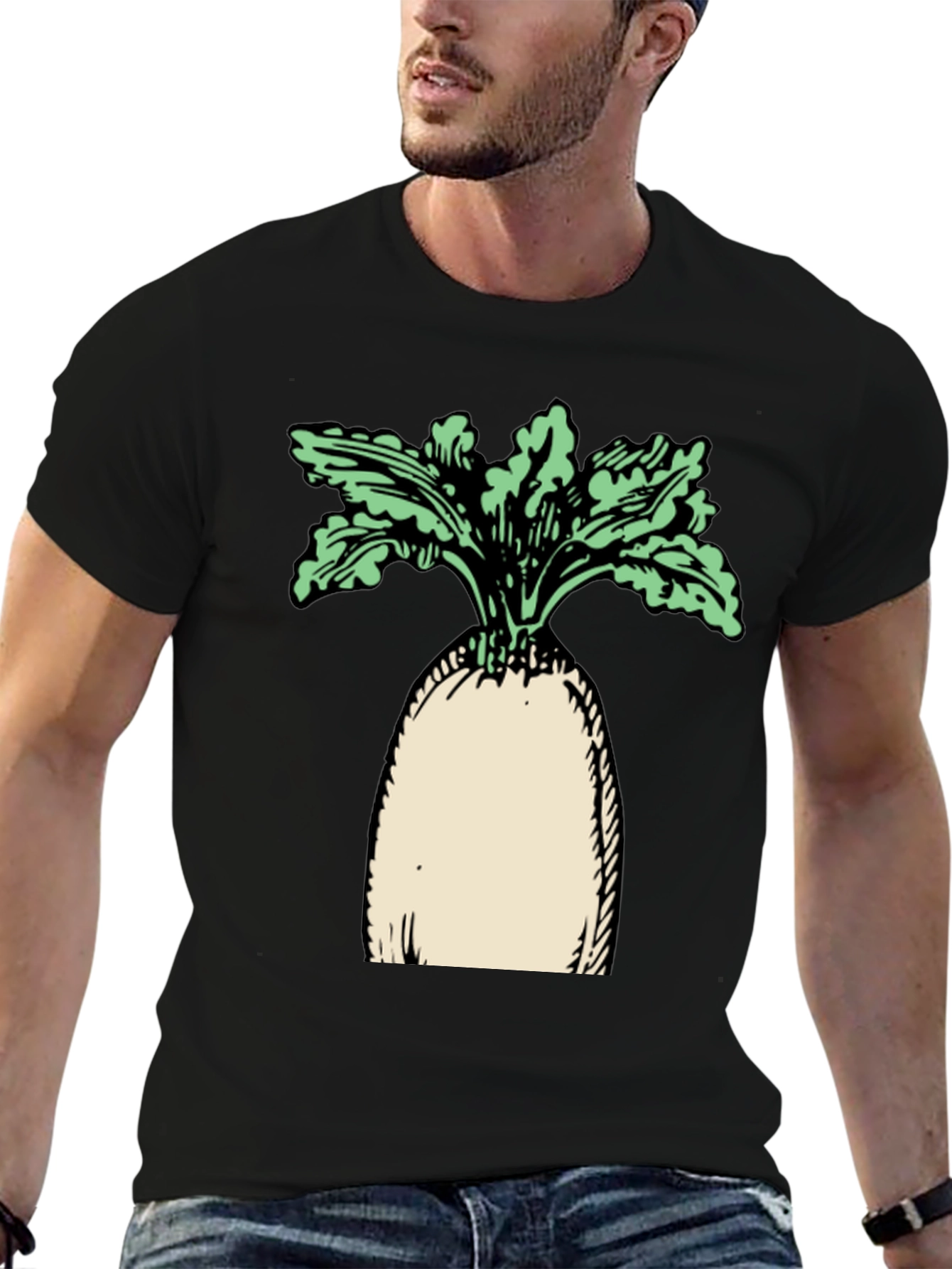 Radish Graphic Black T-Shirt