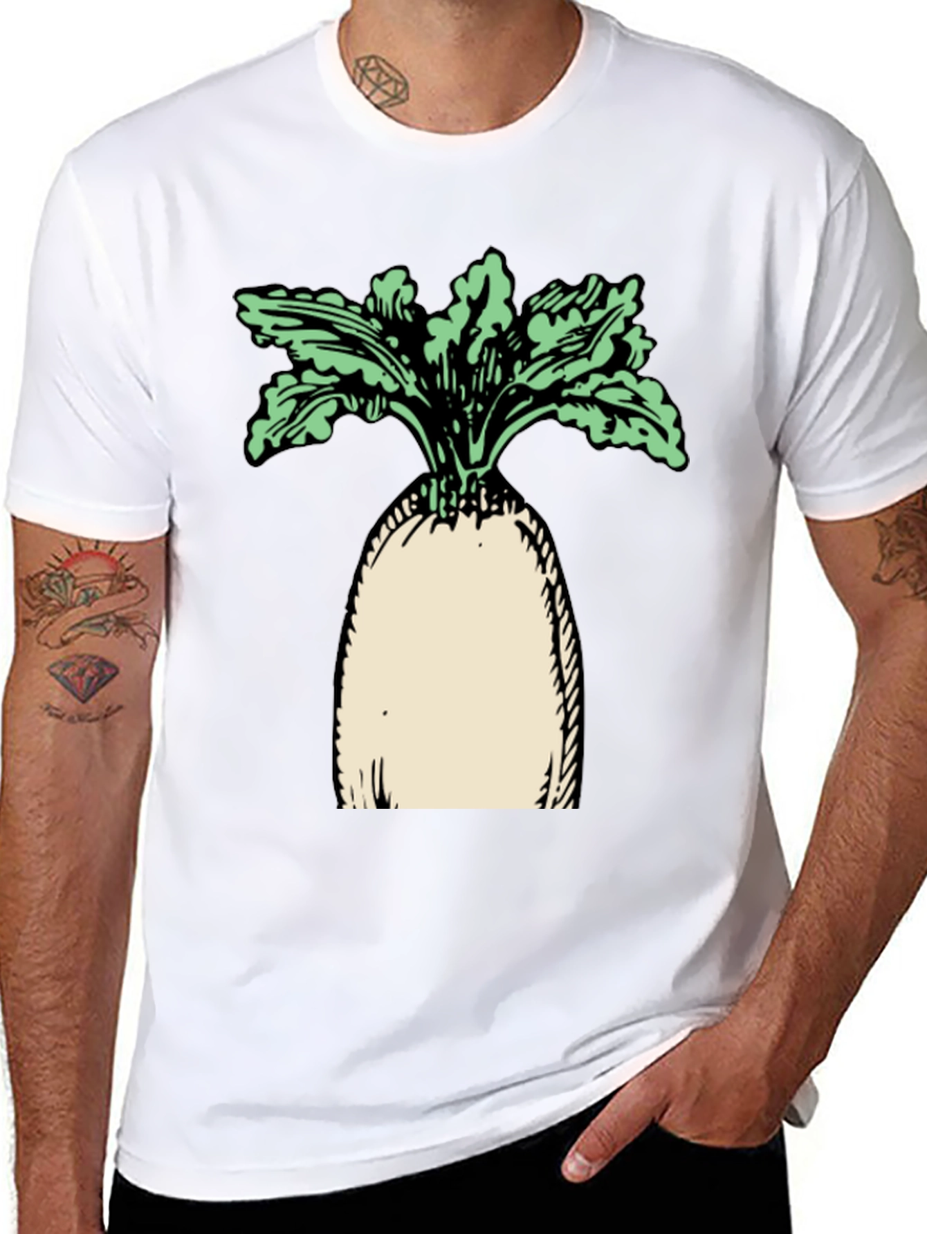 Radish Graphic Black T-Shirt