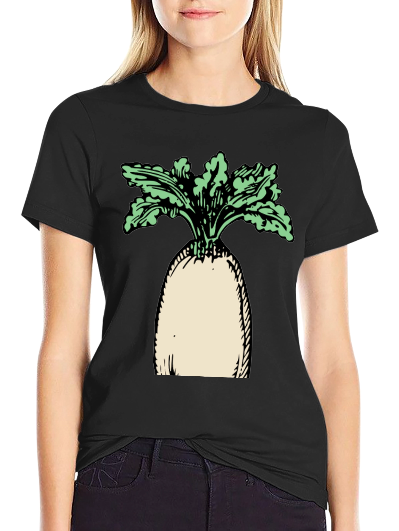 Radish Graphic Black T-Shirt