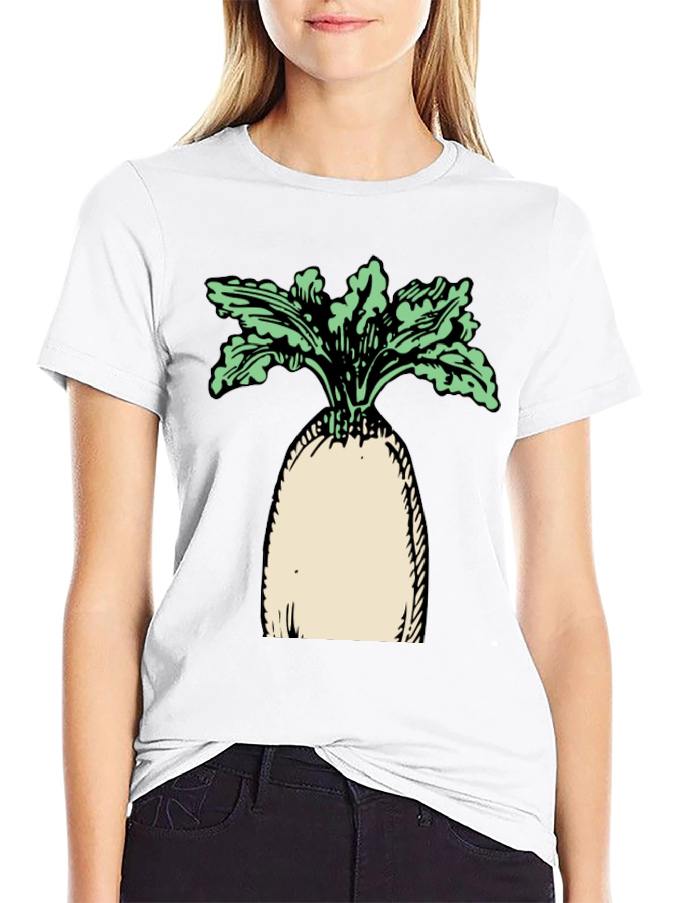 Radish Graphic Black T-Shirt