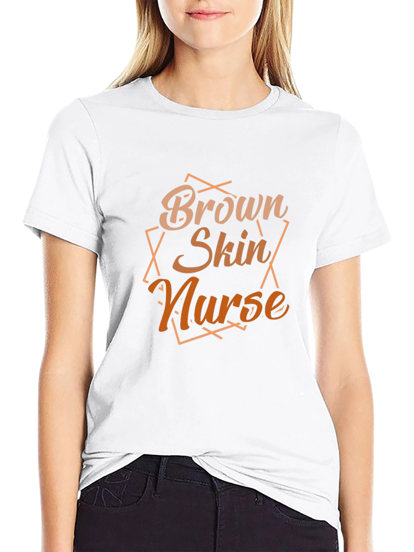 Brown Skin Nurse Graphic T-Shirt