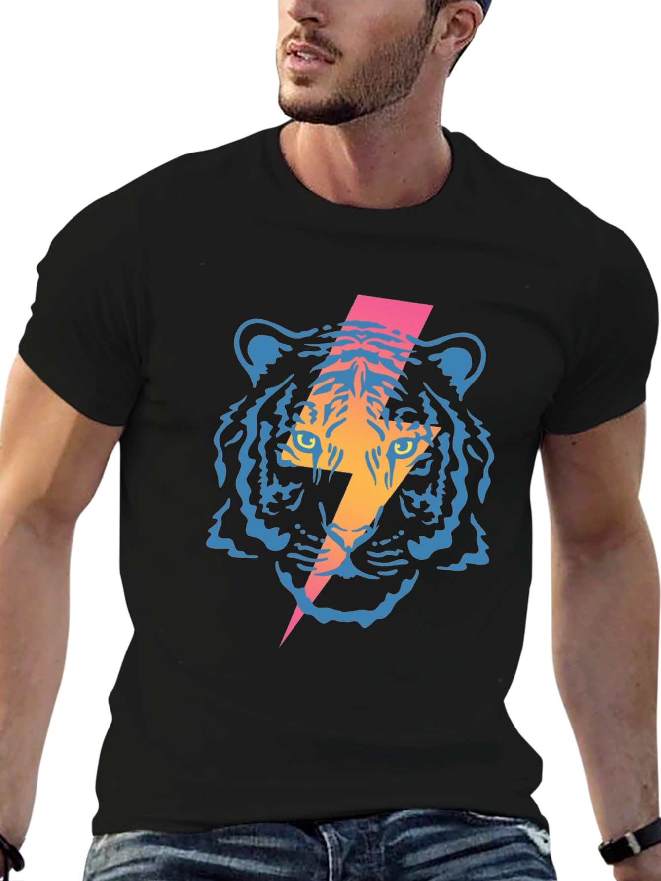 Electric Tiger Graphic Tee - Bold Style