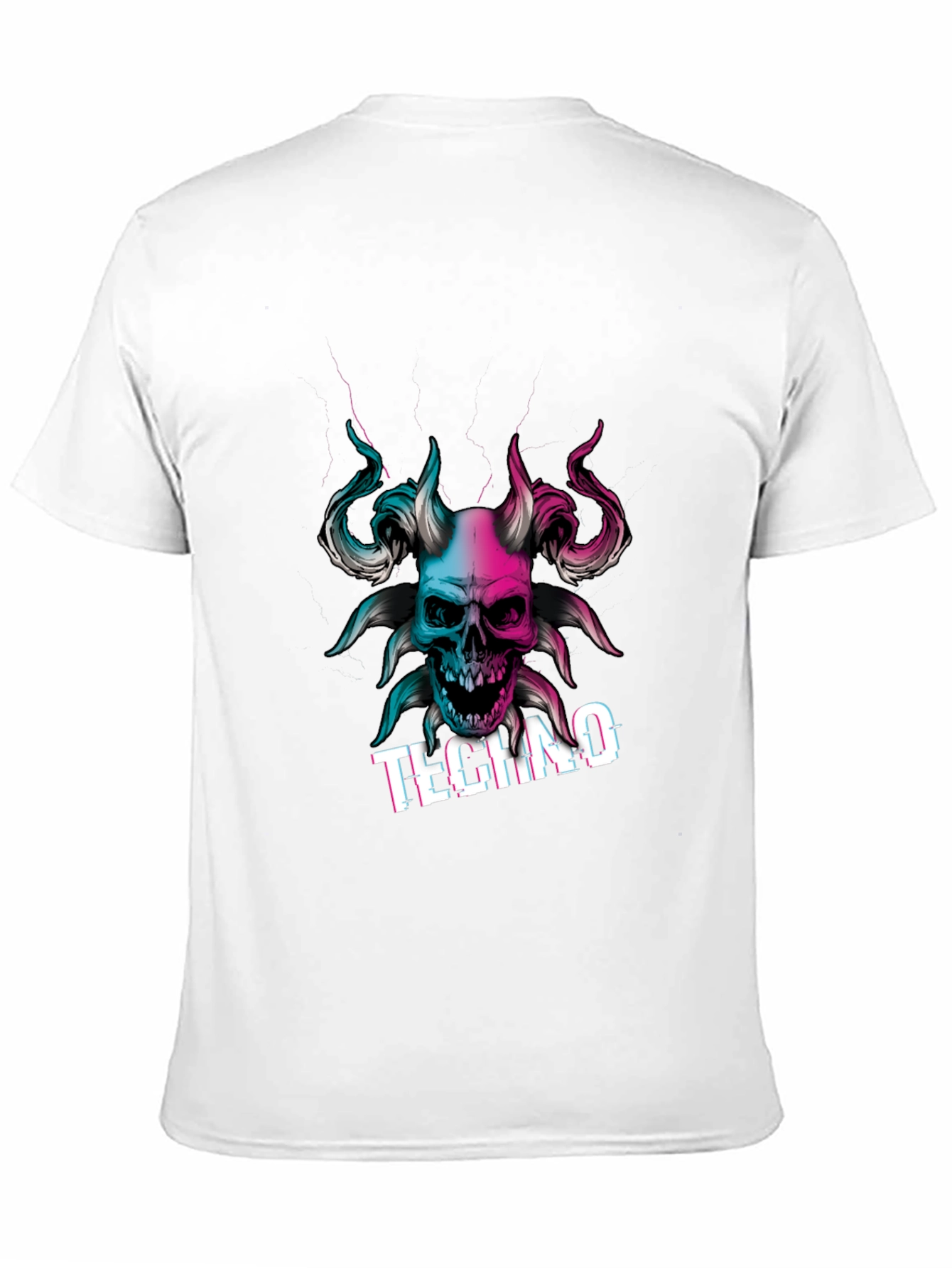 Techno Skull Graphic T-Shirt - Black