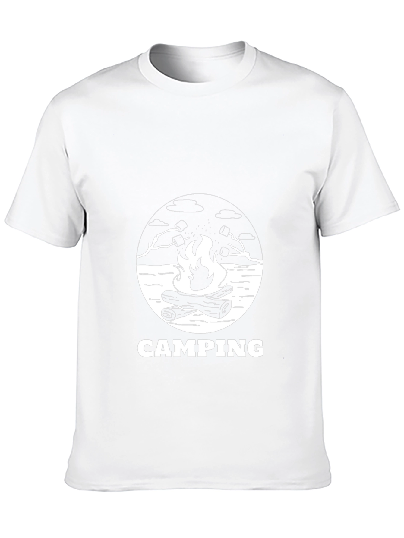 Camping Bonfire Graphic Tee - Black