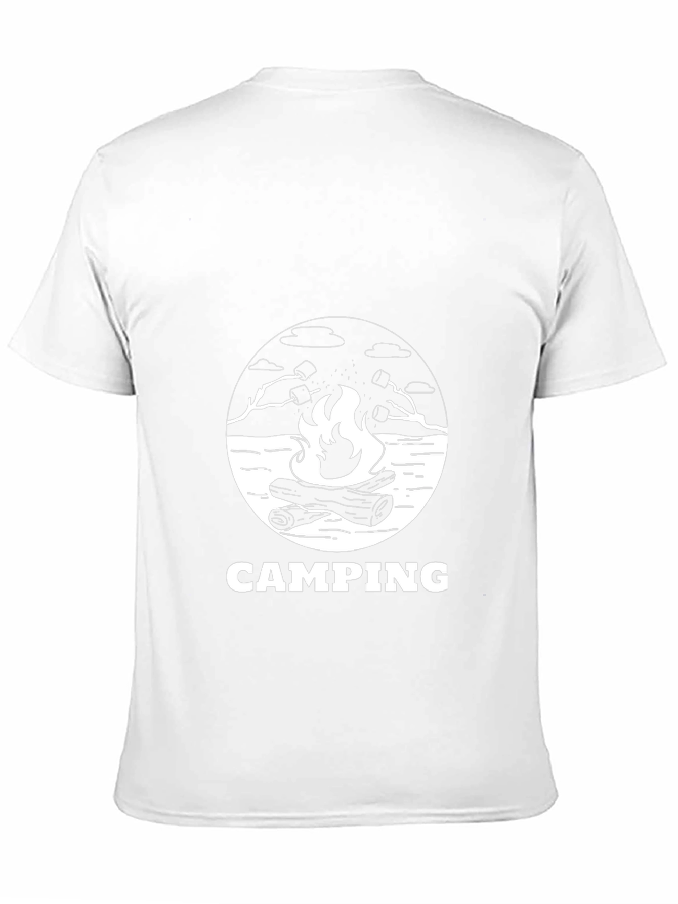 Camping Bonfire Graphic Tee - Black