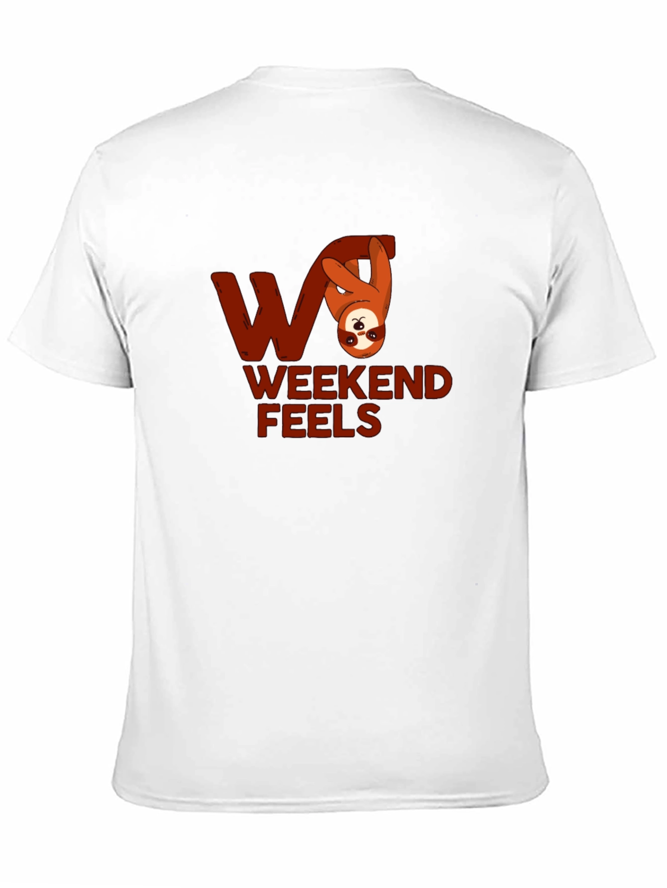 Weekend Feels Sloth Graphic Tee - Relaxed Comfort