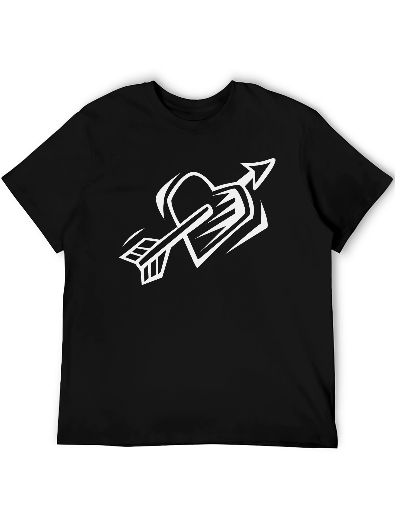 Heart Arrow Black T-Shirt