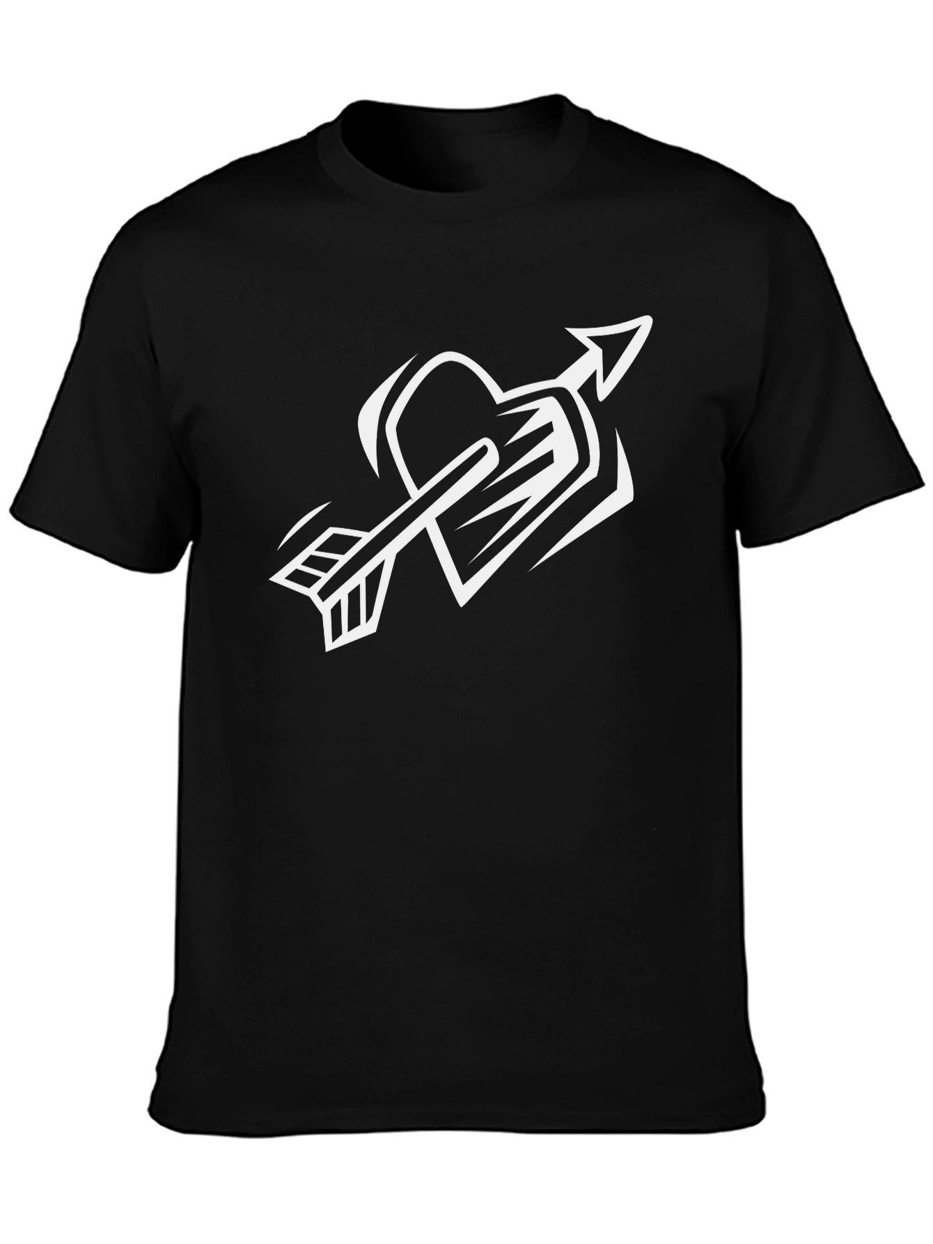 Heart Arrow Black T-Shirt