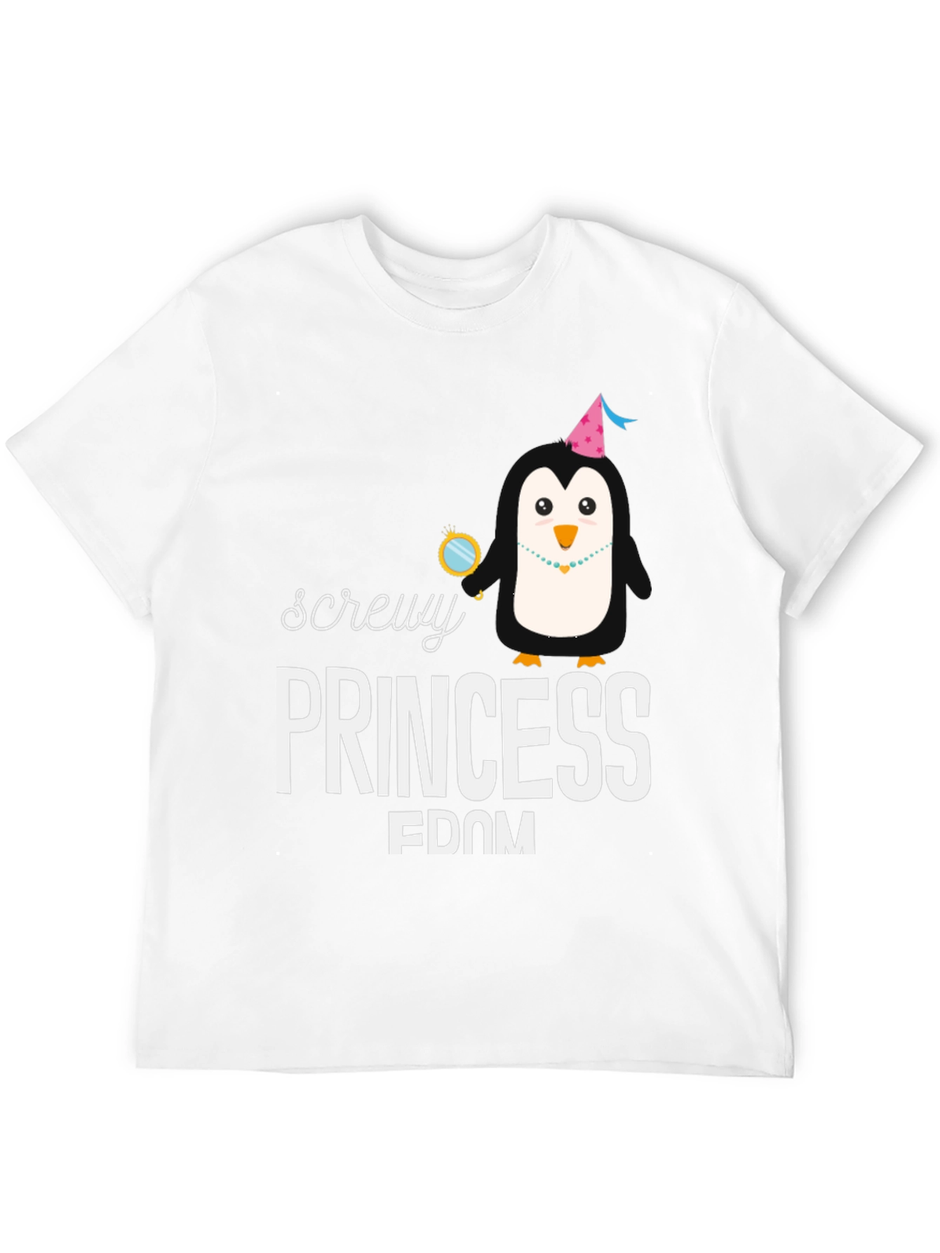 Screw Princessdom T-Shirt - Fun Penguin Design