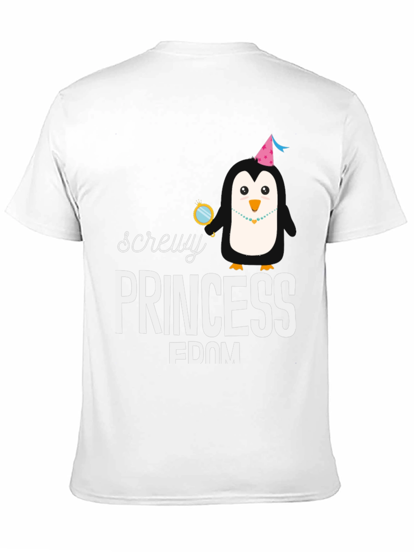 Screw Princessdom T-Shirt - Fun Penguin Design