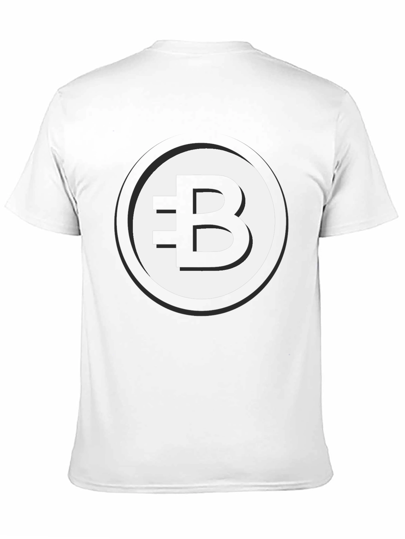 Black T-Shirt with Bitcoin Symbol Graphic Print