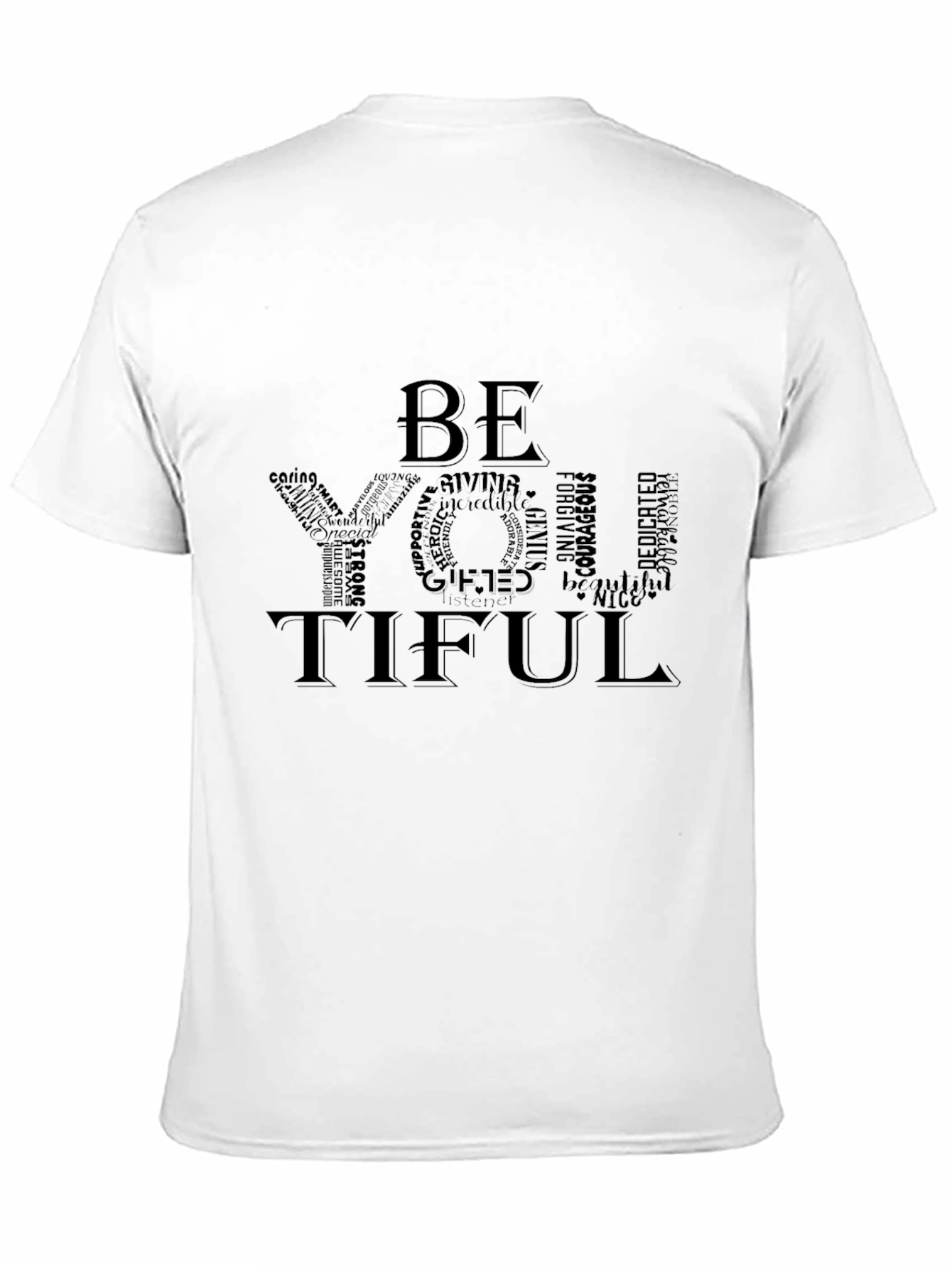 Be You Tiful Graphic Print Black T-Shirt