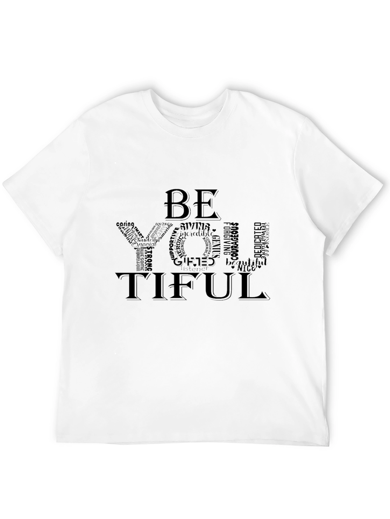 Be You Tiful Graphic Print Black T-Shirt