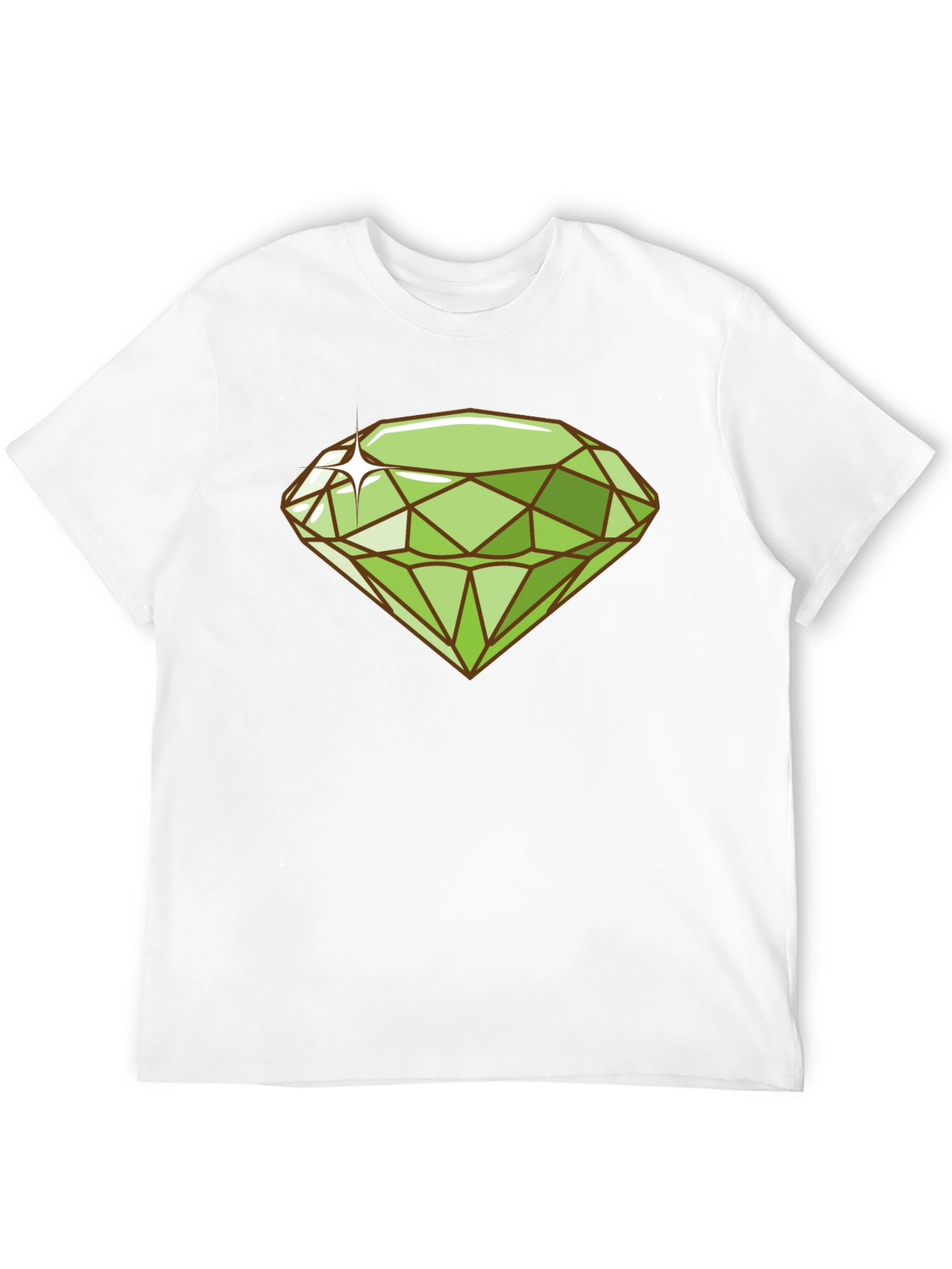 Emerald Gemstone Graphic Tee - Trendy Style