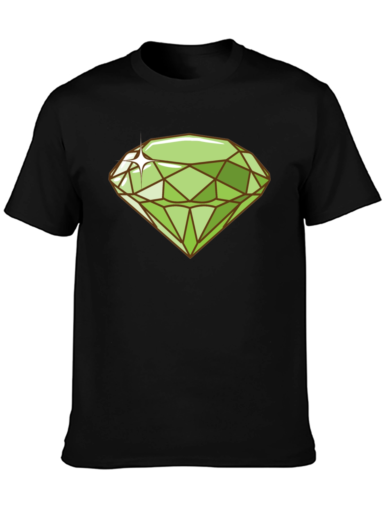 Emerald Gemstone Graphic Tee - Trendy Style