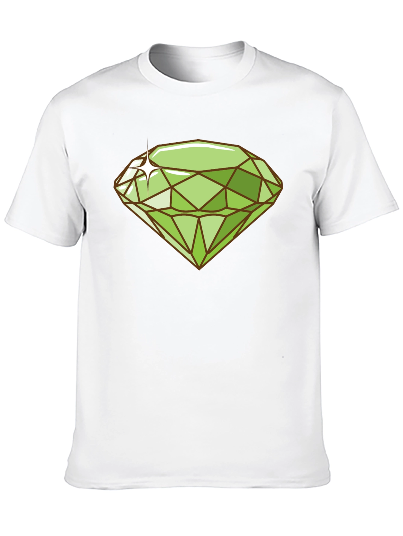 Emerald Gemstone Graphic Tee - Trendy Style