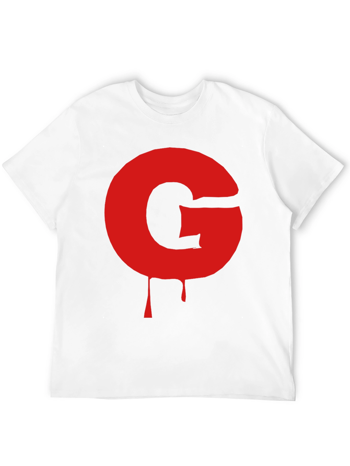Black T-Shirt with Red G Drip Design