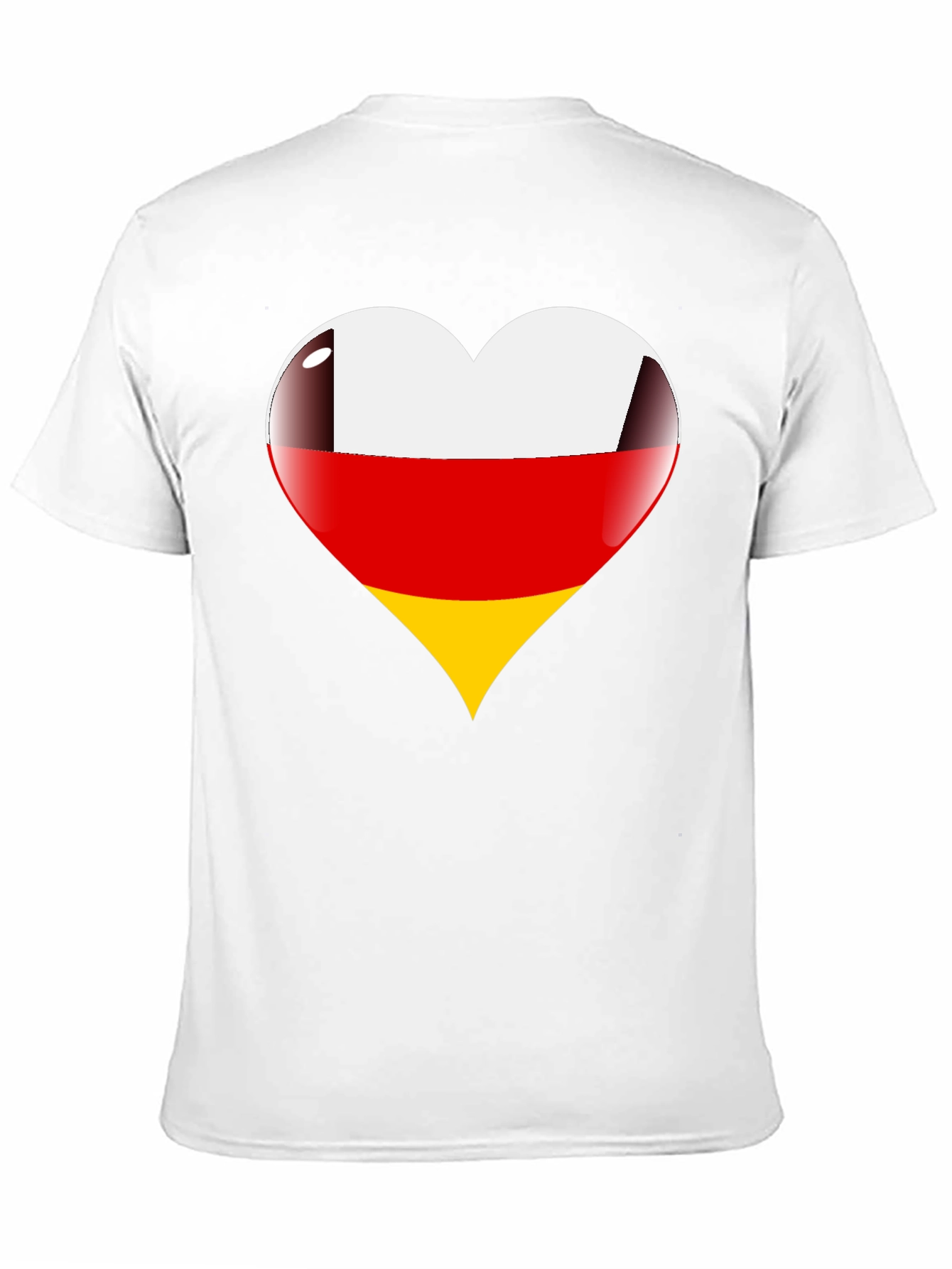 Germany Flag Heart Graphic Tee - Black T-Shirt