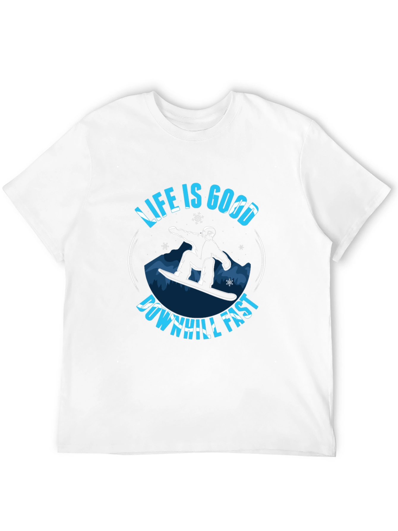Life is Good Downhill Fast Graphic T-Shirt