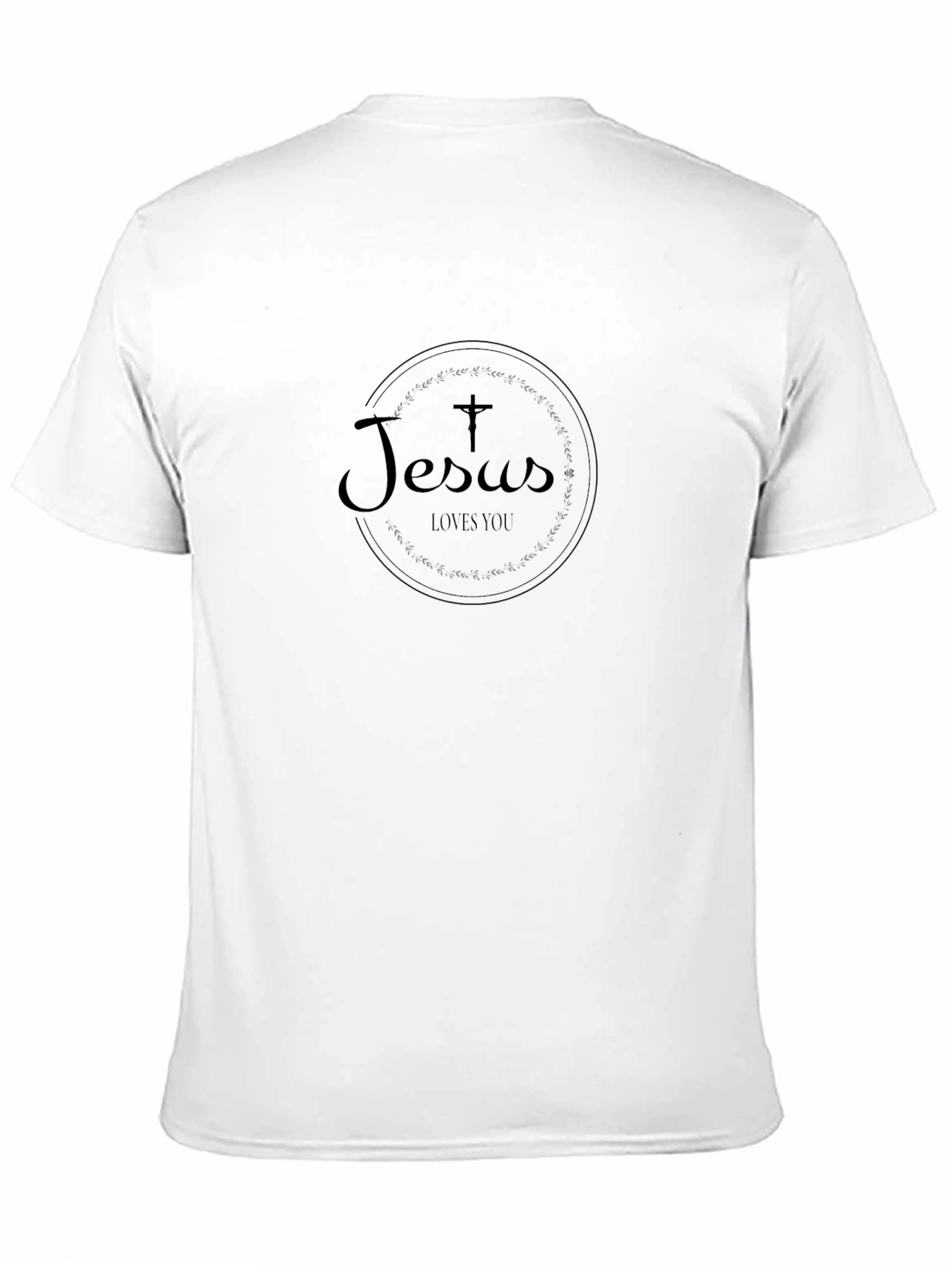 Jesus Loves You Graphic Black T-Shirt