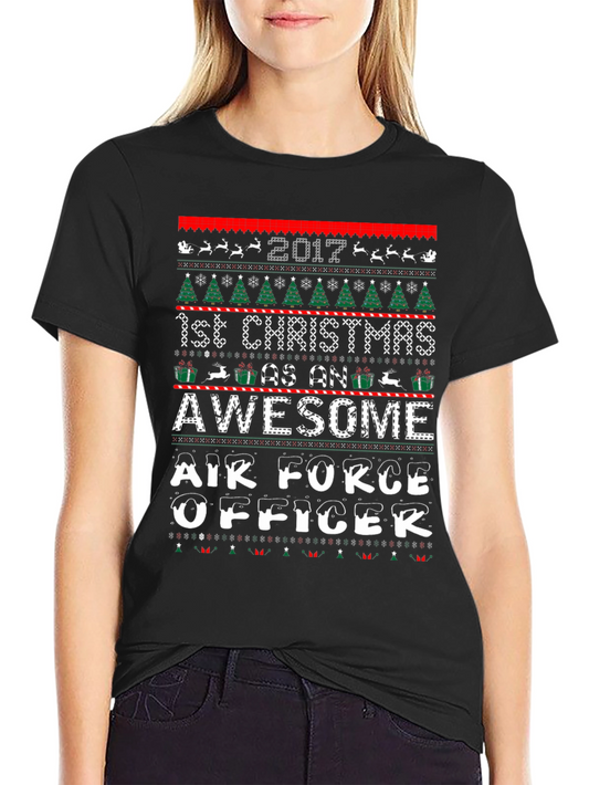 Air Force Officer 1st Christmas Ugly Sweater T-Shirt