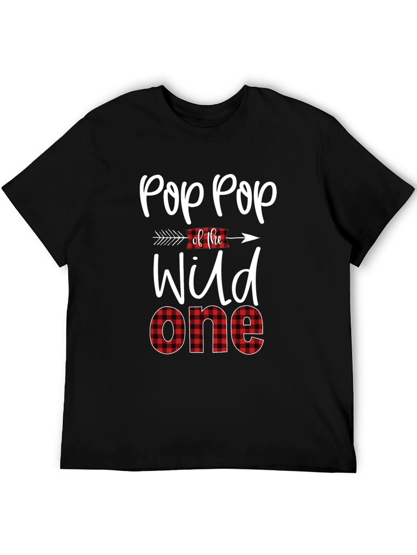 Pop Pop of the Wild One Black Graphic Tee