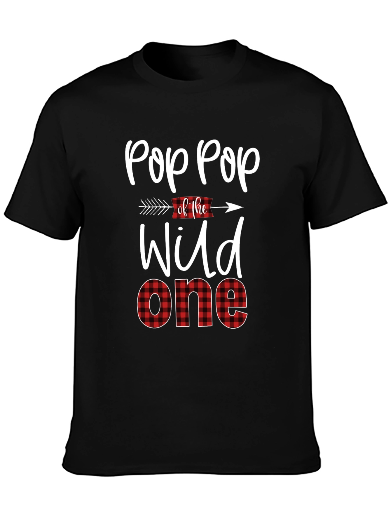 Pop Pop of the Wild One Black Graphic Tee