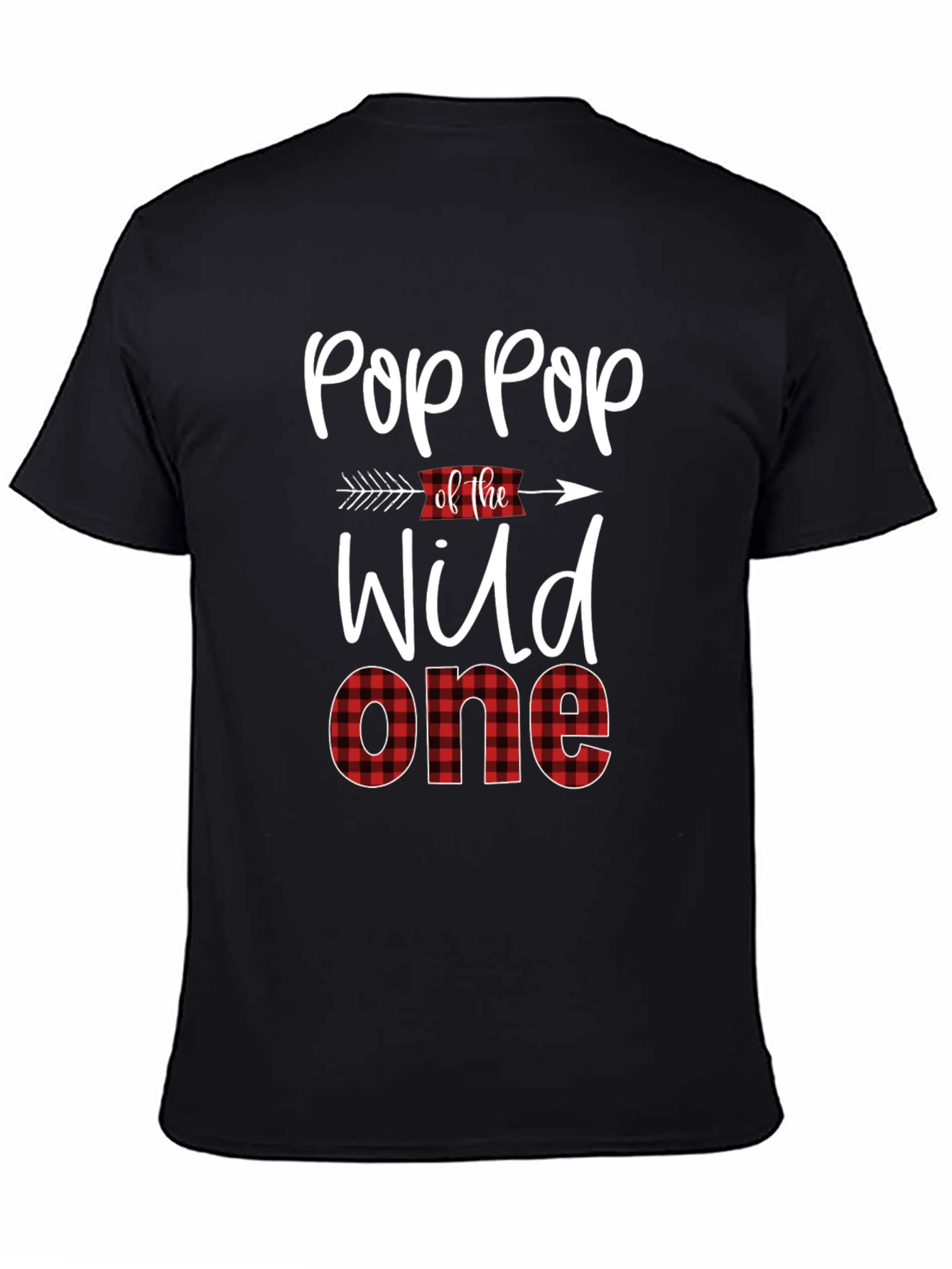 Pop Pop of the Wild One Black Graphic Tee