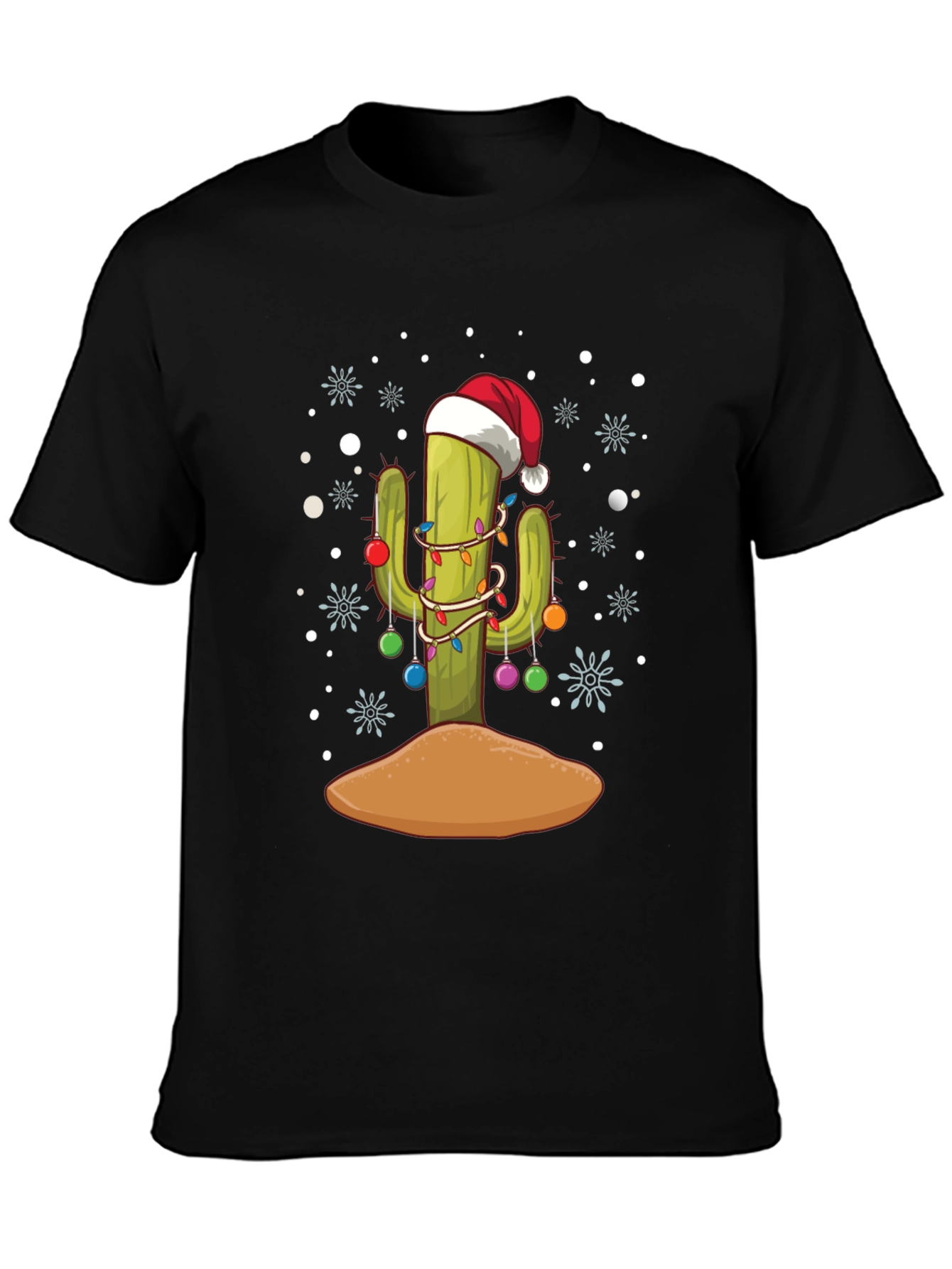 Festive Cactus Holiday T-Shirt