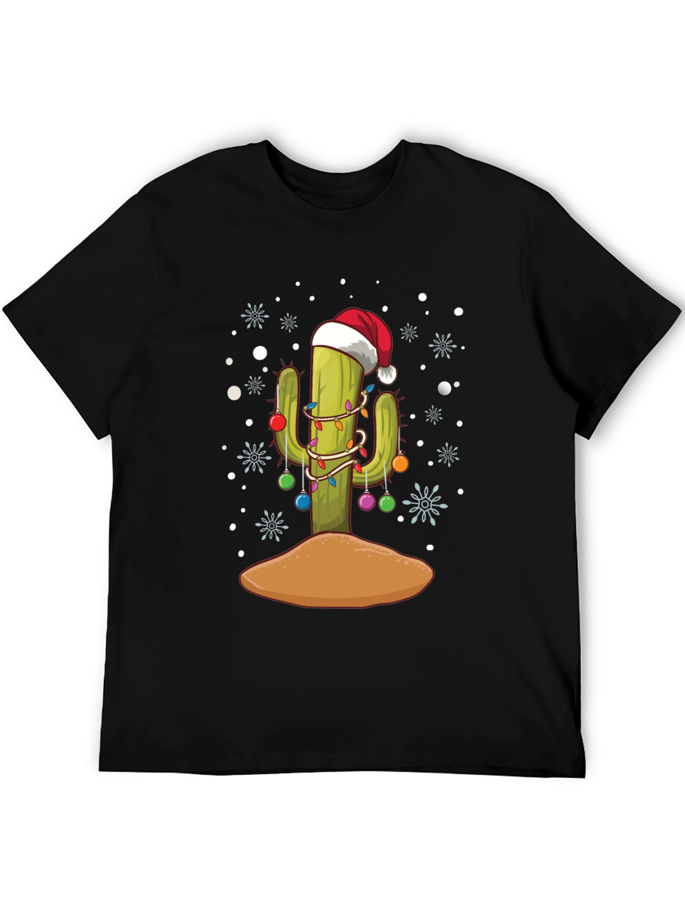Festive Cactus Holiday T-Shirt