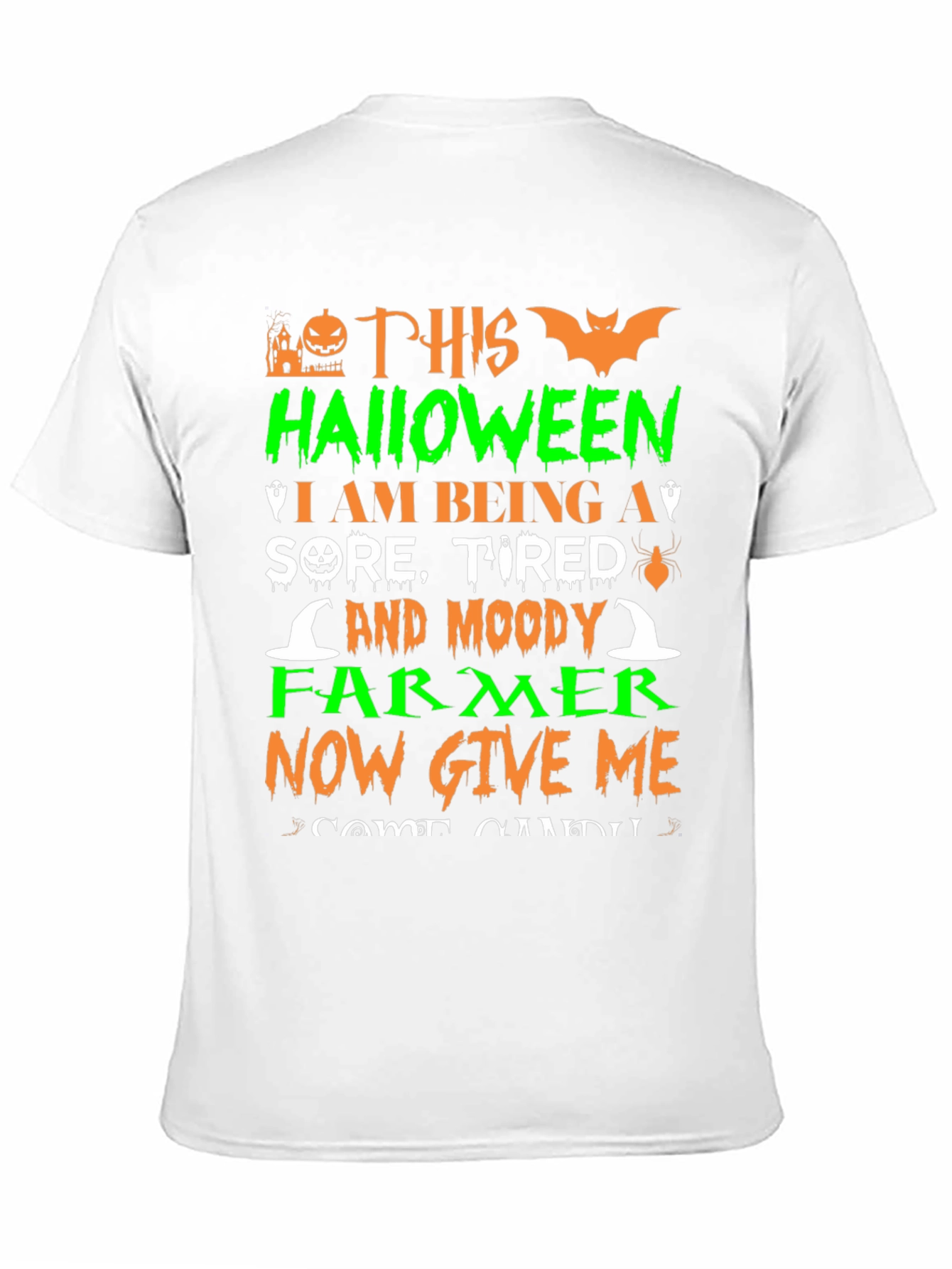 Halloween Sore Tired Moody Farmer T-Shirt