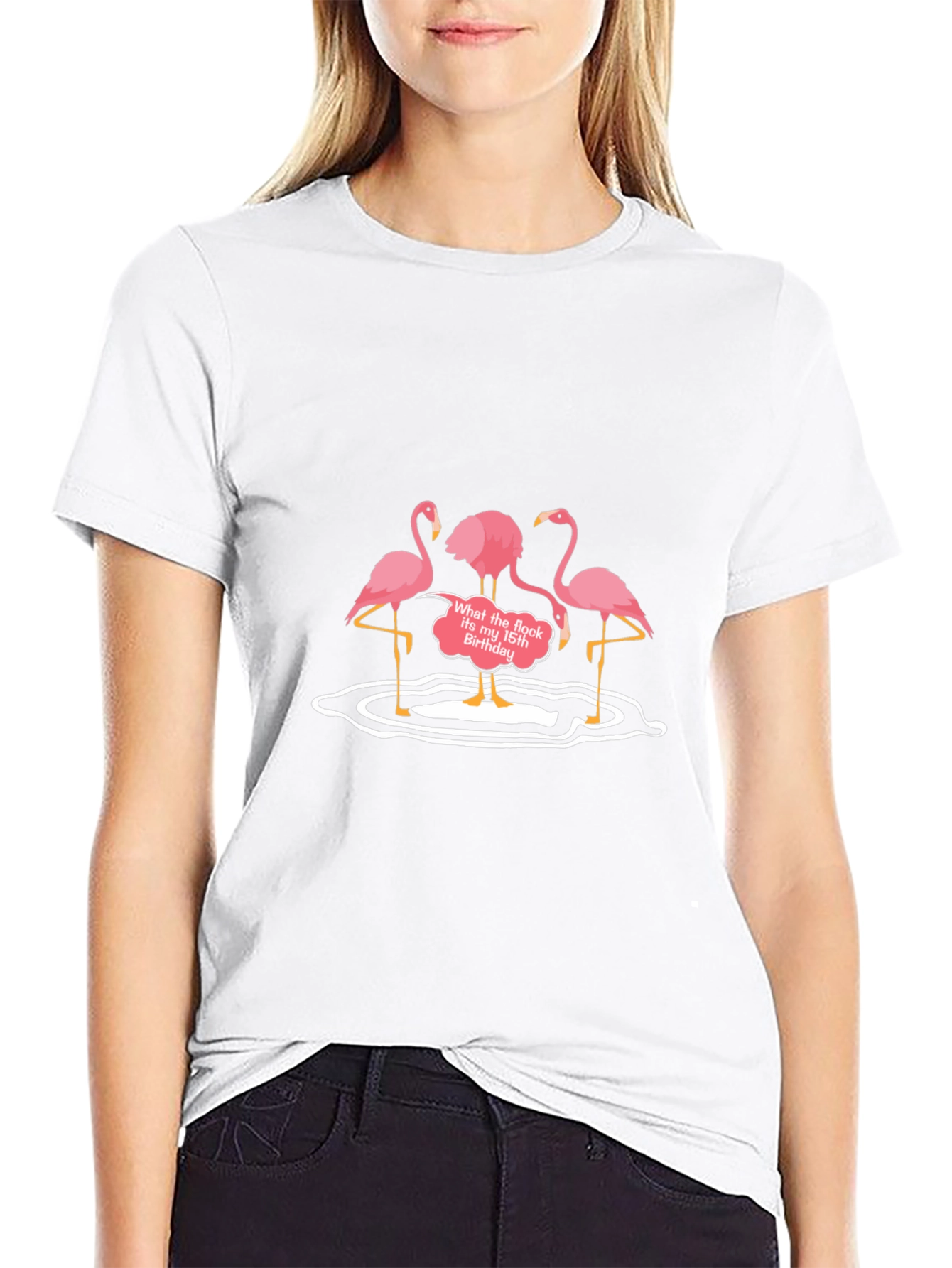 Funny Flamingo Birthday Graphic Tee