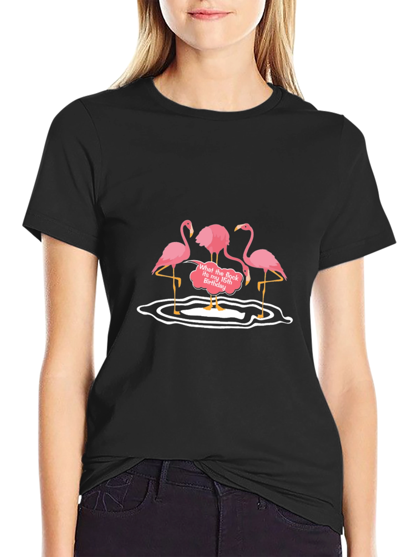 Funny Flamingo Birthday Graphic Tee