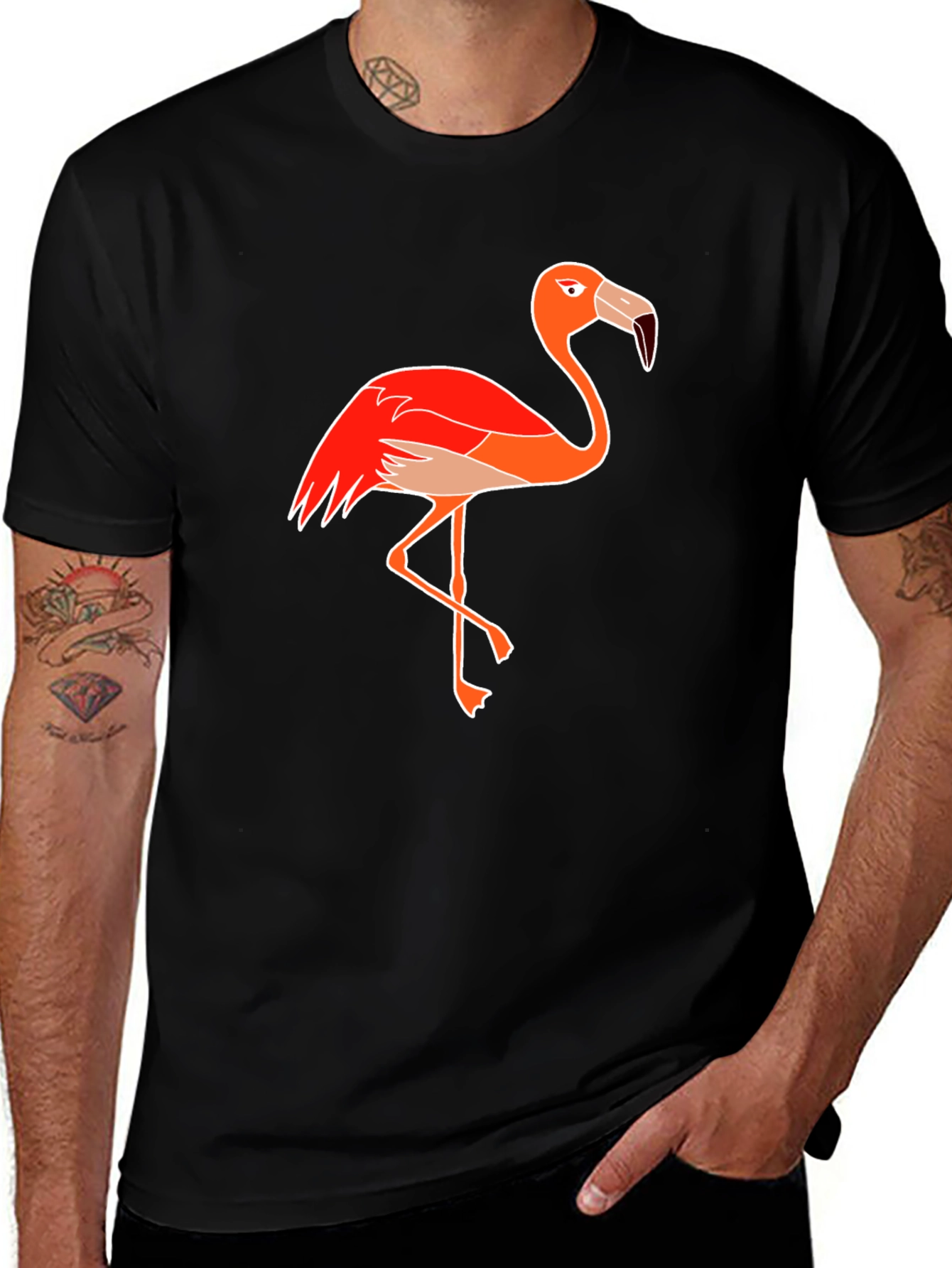 Flamingo Graphic Tee - Quirky Bird Design