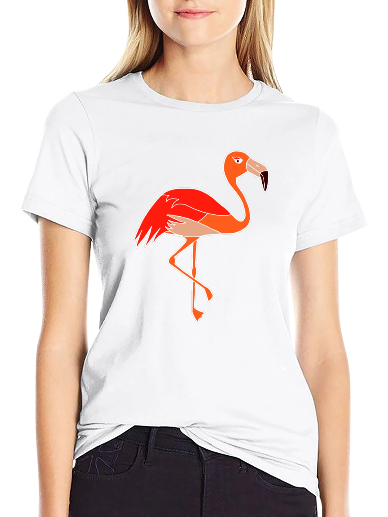 Flamingo Graphic Tee - Quirky Bird Design