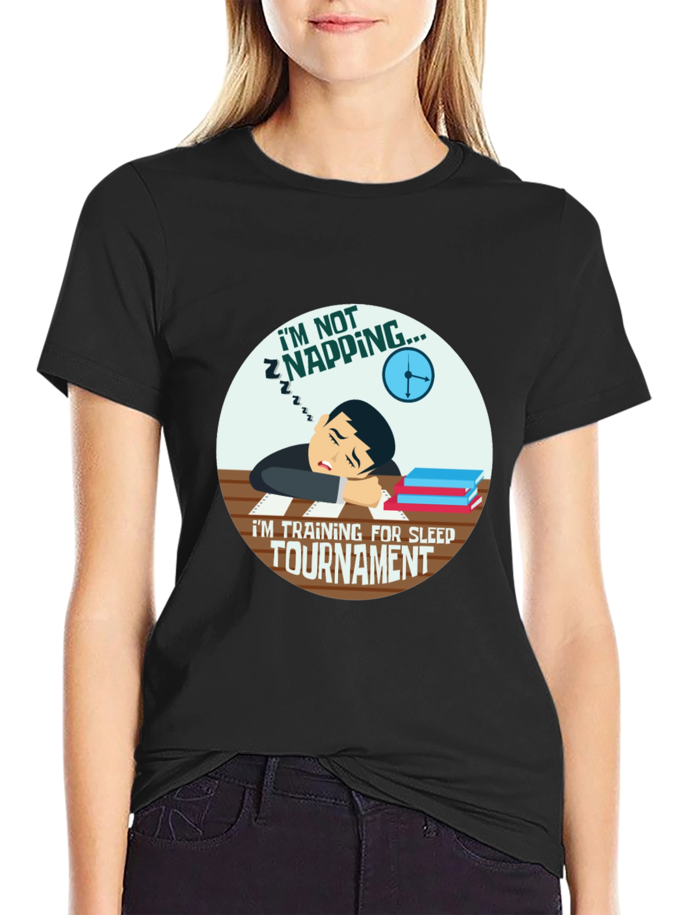 Im Not Napping Sleep Tournament Black T-Shirt
