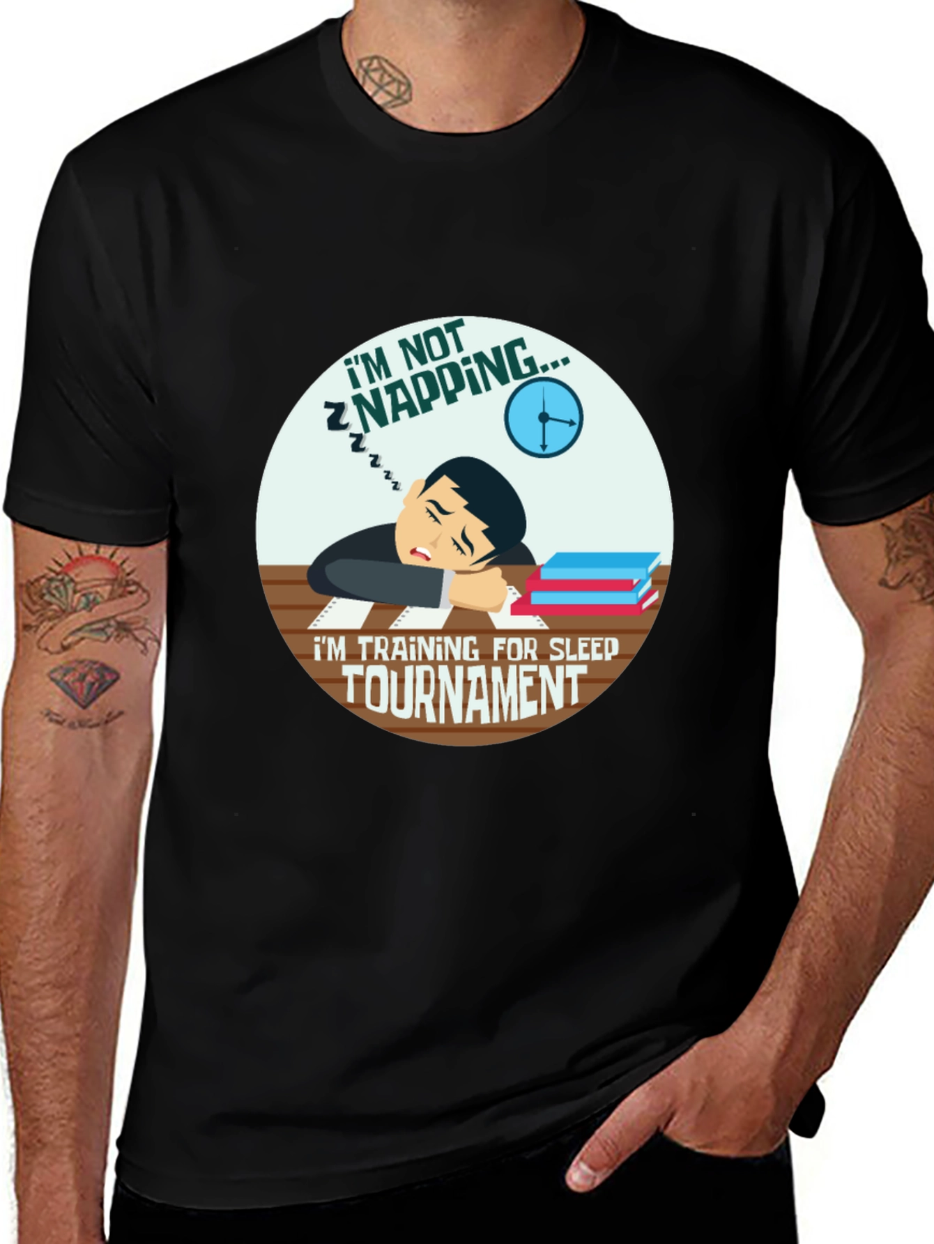 Im Not Napping Sleep Tournament Black T-Shirt